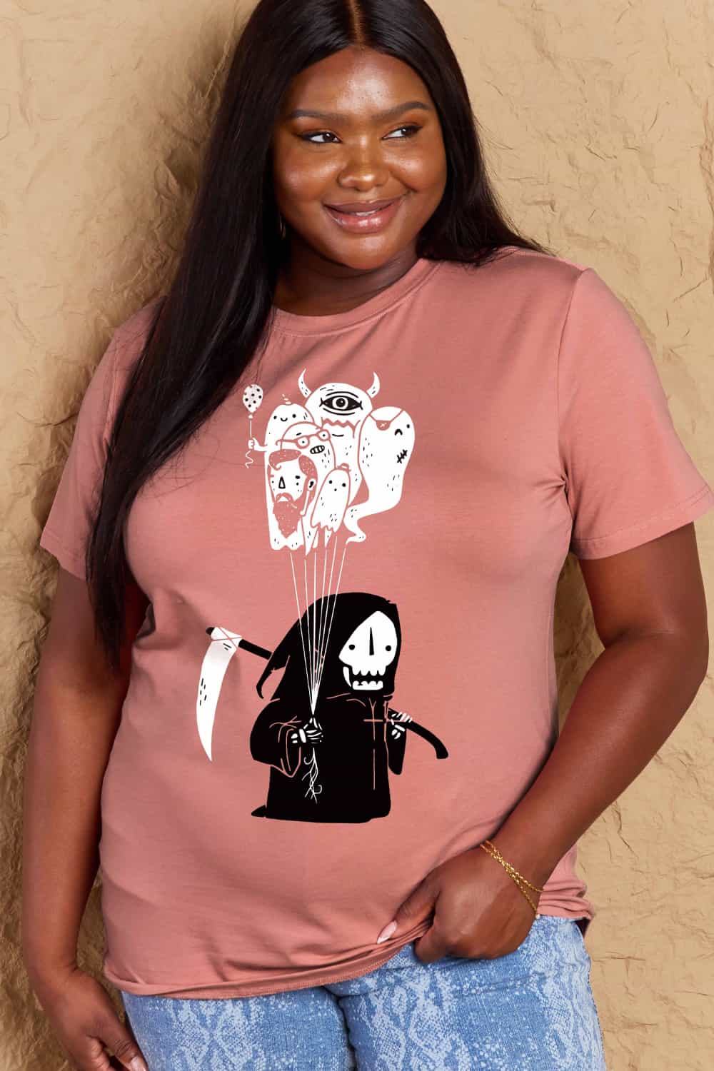 Simply Love Full Size Death Graphic T-Shirt - Lookzlike