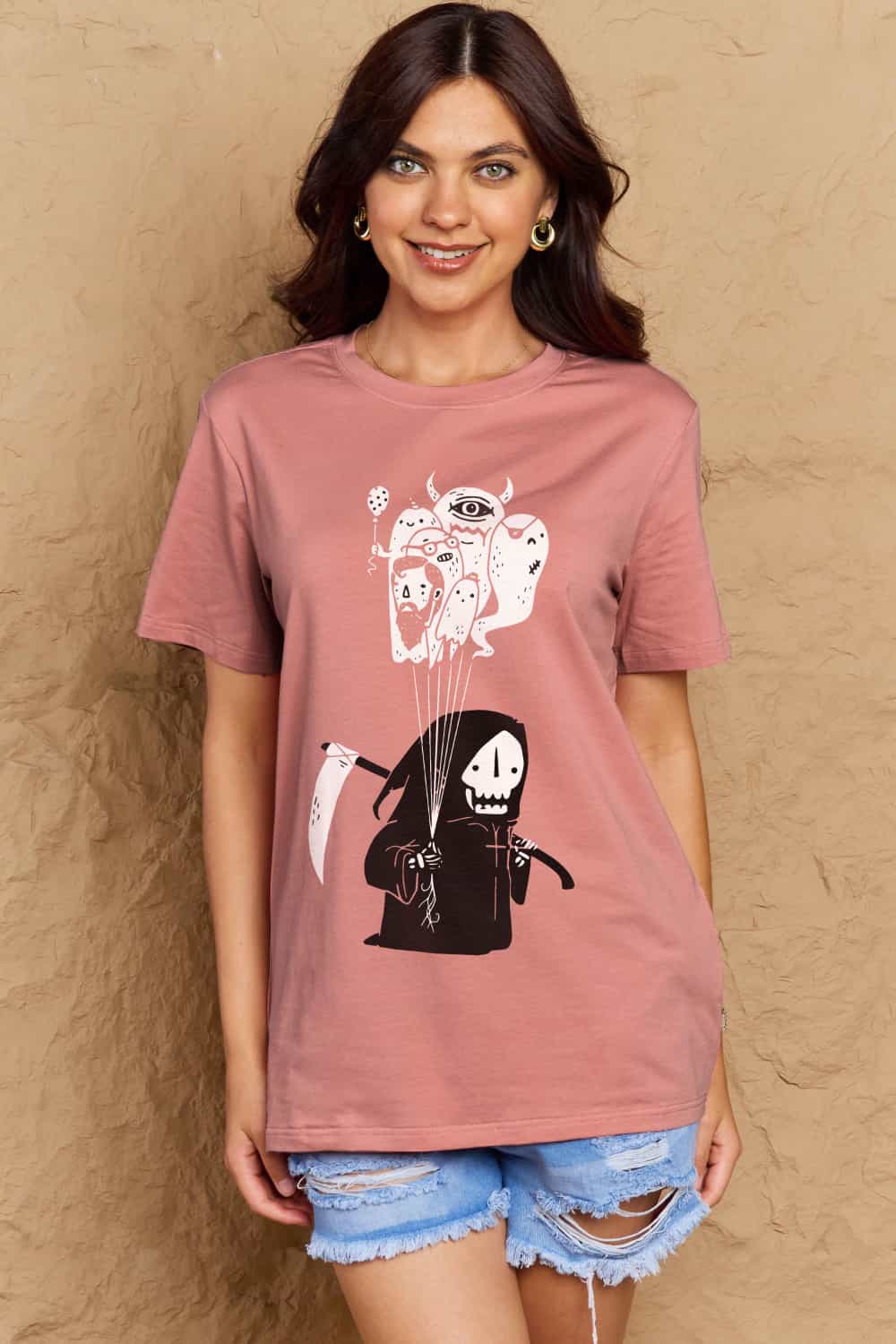 Simply Love Full Size Death Graphic T-Shirt - Lookzlike