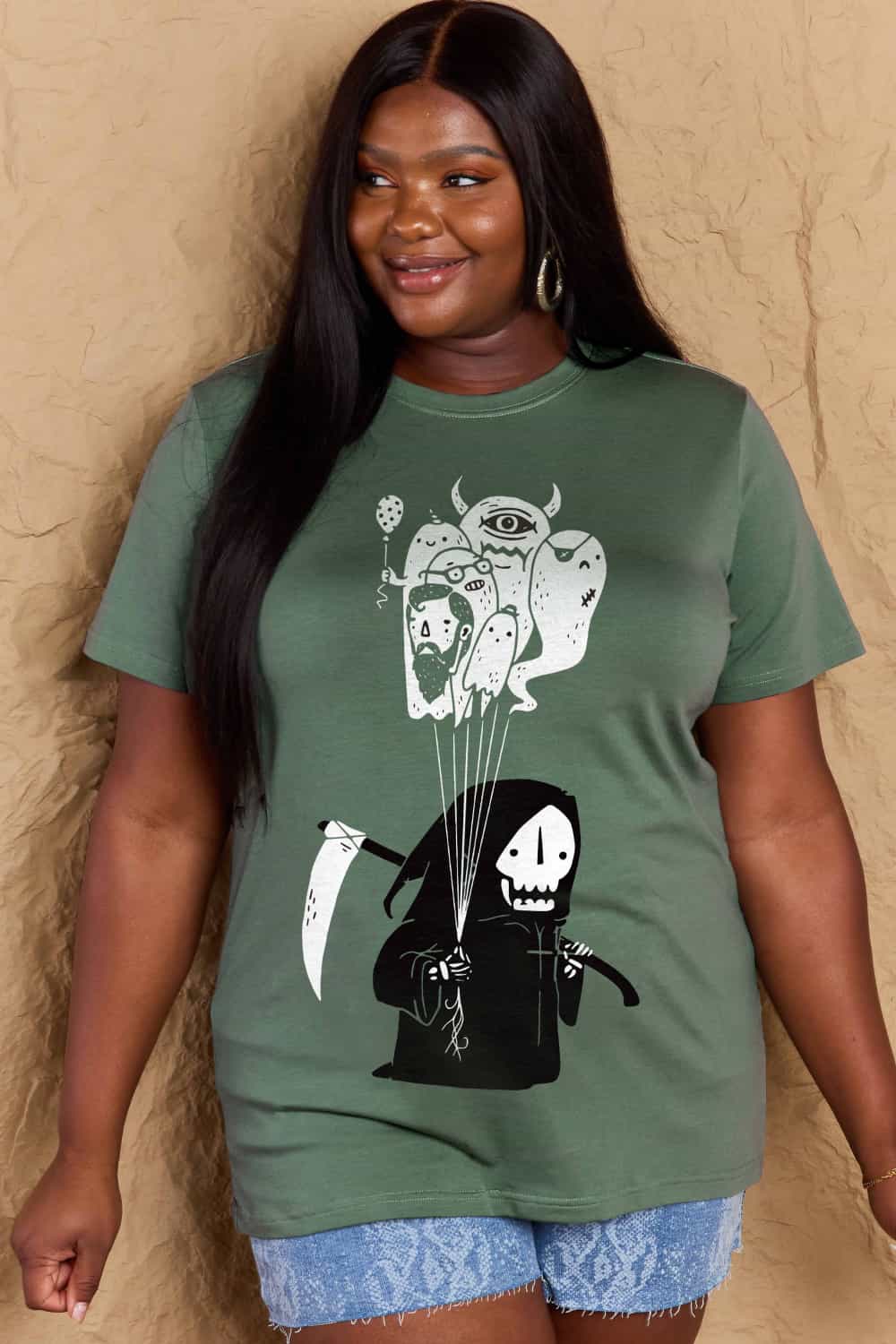Simply Love Full Size Death Graphic T-Shirt - Lookzlike
