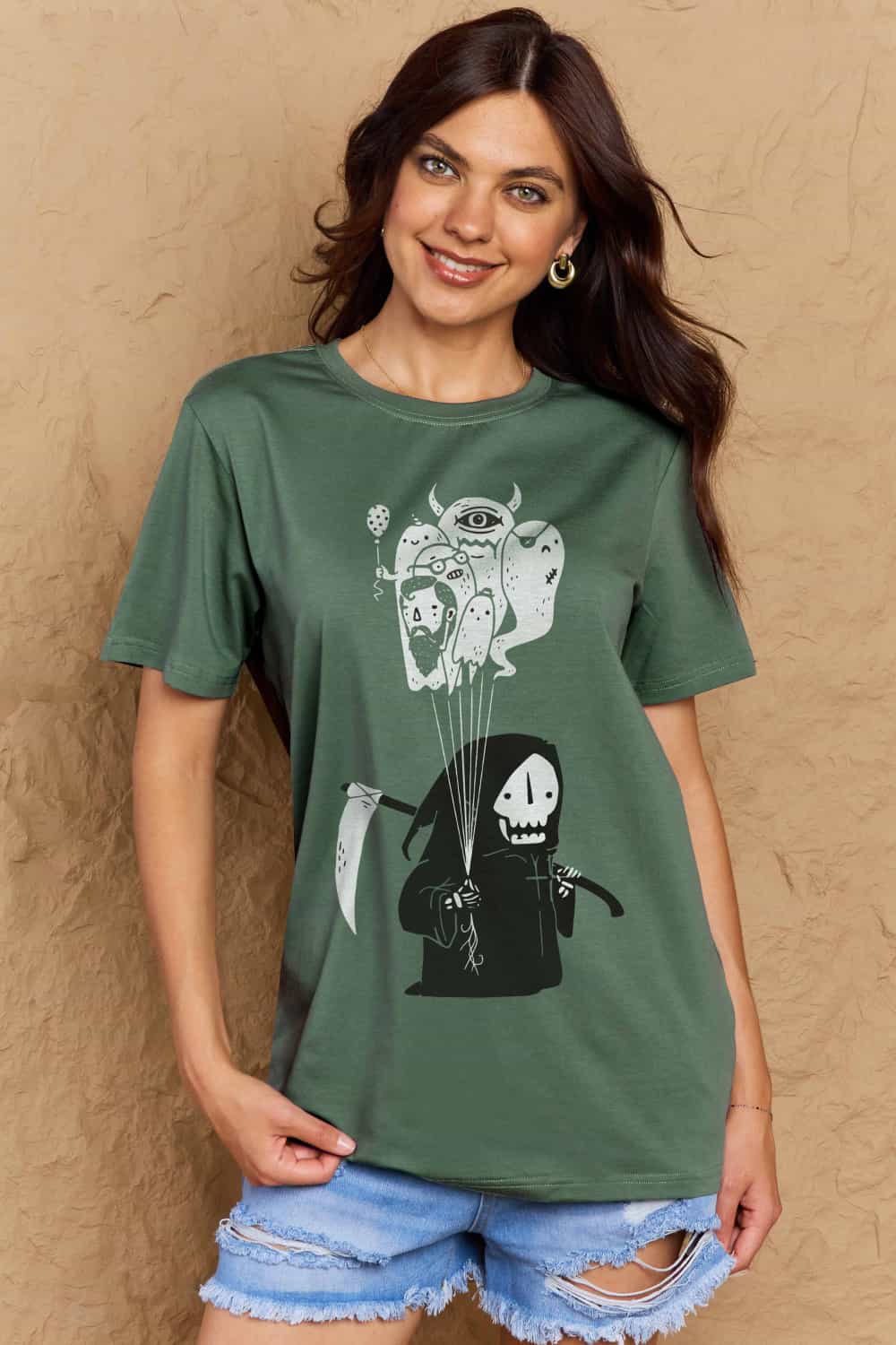 Simply Love Full Size Death Graphic T-Shirt - Lookzlike