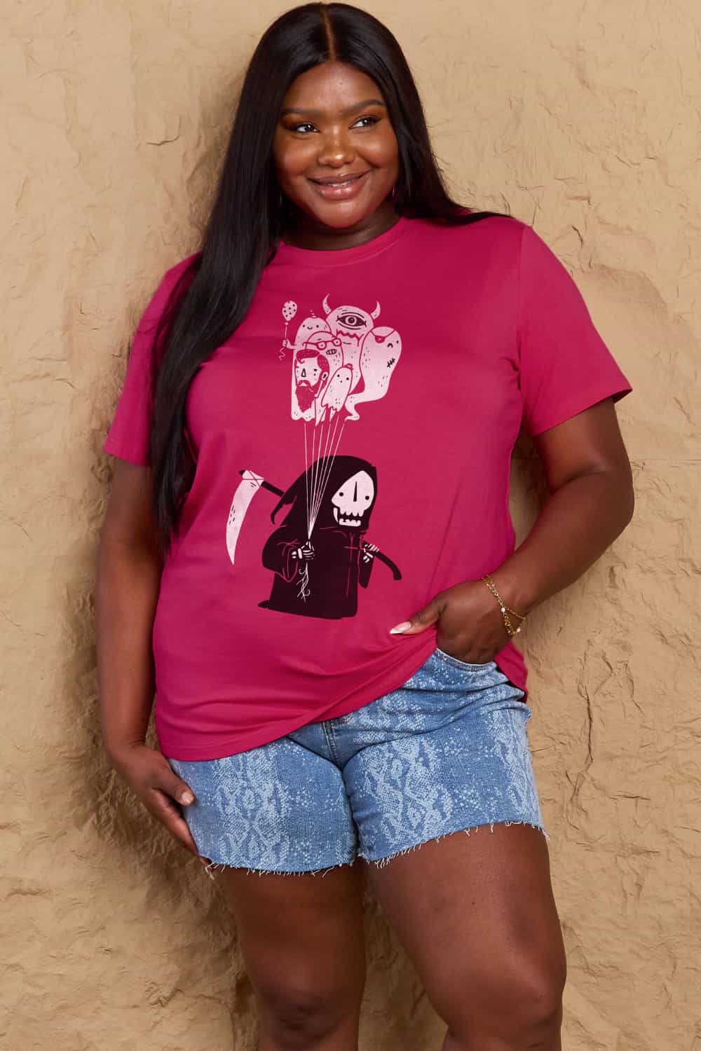 Simply Love Full Size Death Graphic T-Shirt - Lookzlike