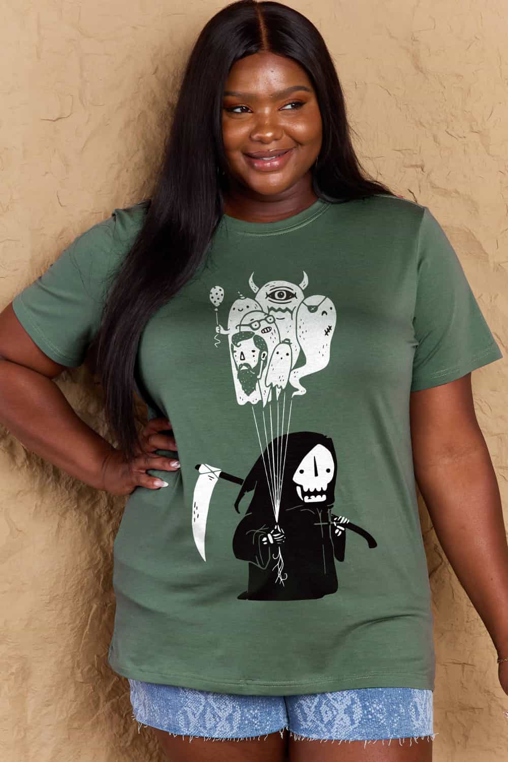 Simply Love Full Size Death Graphic T-Shirt - Lookzlike
