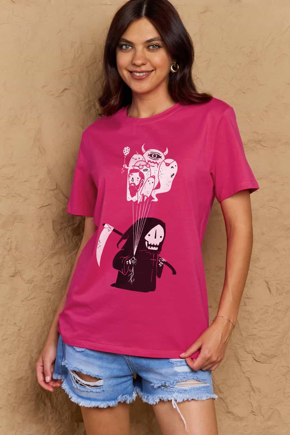 Simply Love Full Size Death Graphic T-Shirt - Lookzlike