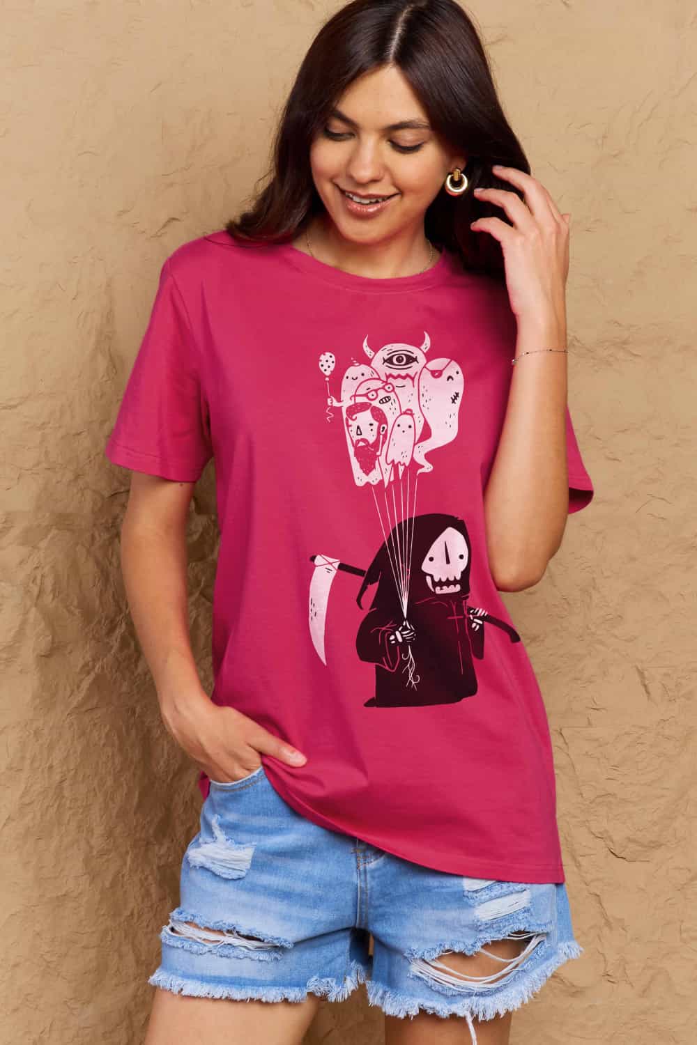 Simply Love Full Size Death Graphic T-Shirt - Lookzlike