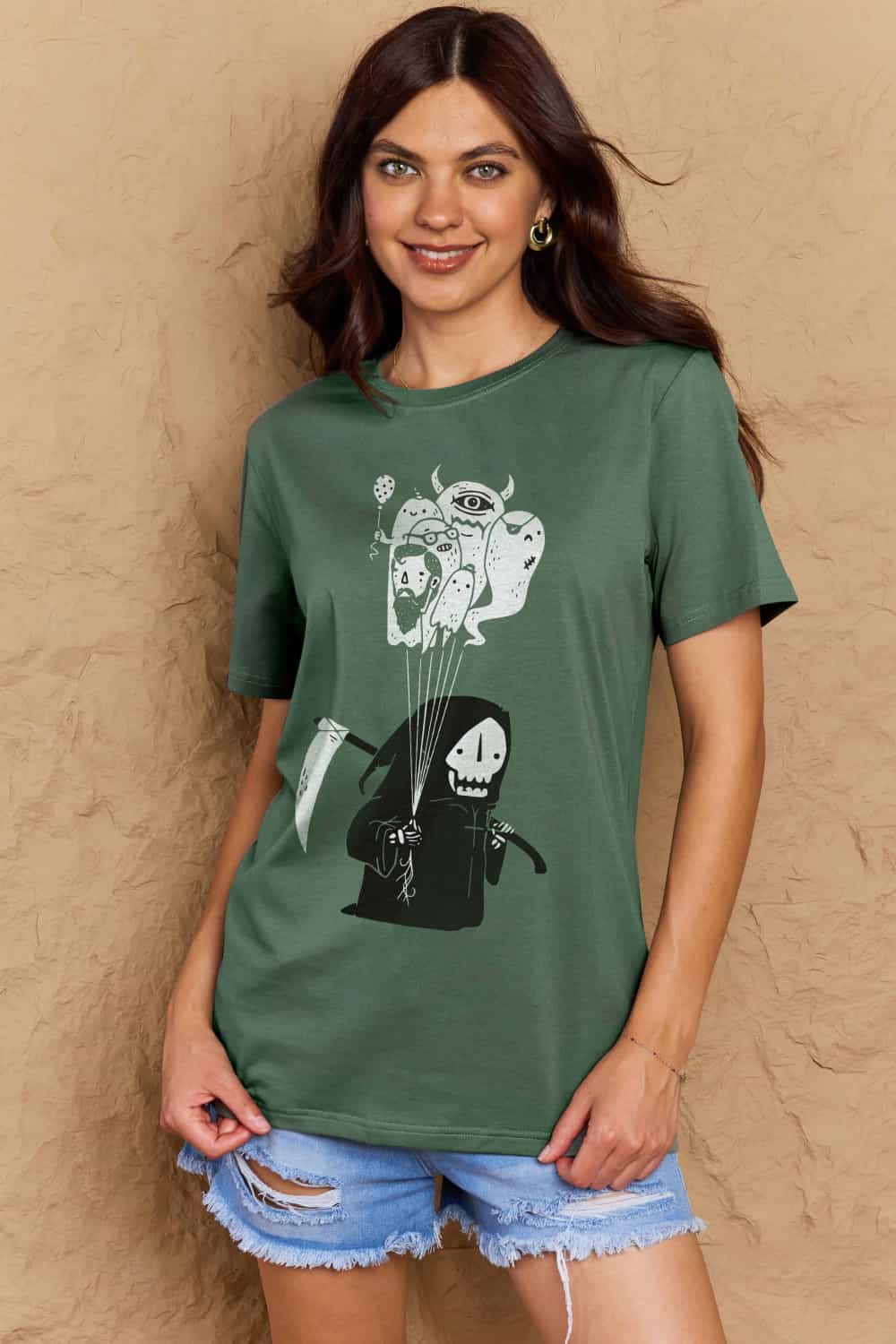 Simply Love Full Size Death Graphic T-Shirt - Lookzlike