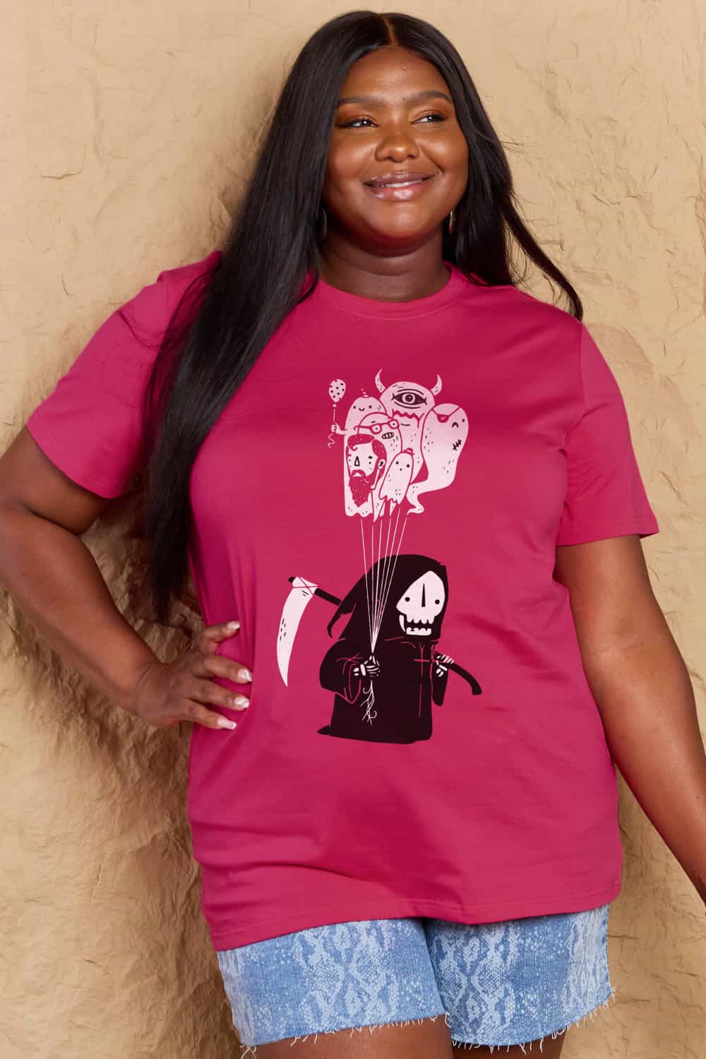 Simply Love Full Size Death Graphic T-Shirt - Lookzlike