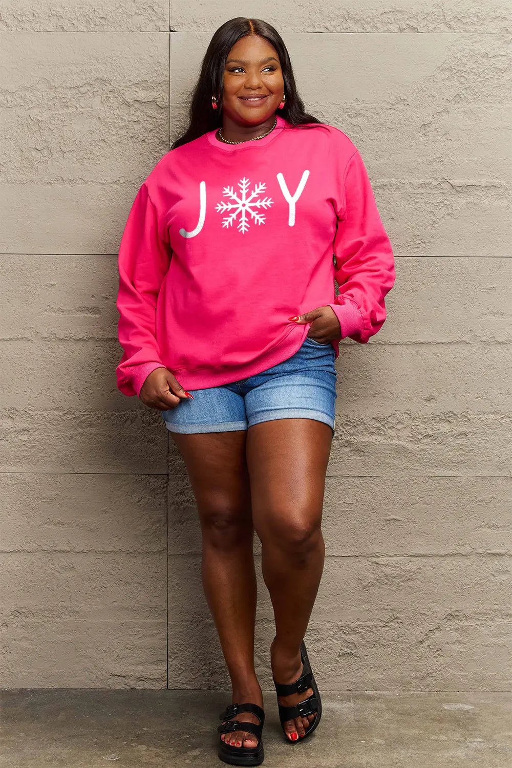 Simply Love Full Size Graphic Long Sleeve Sweatshirt - Lookzlike