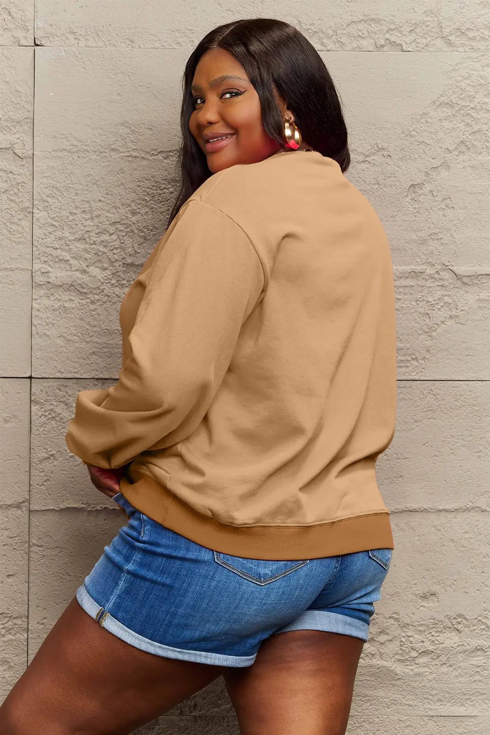 Simply Love Full Size Graphic Long Sleeve Sweatshirt - Lookzlike