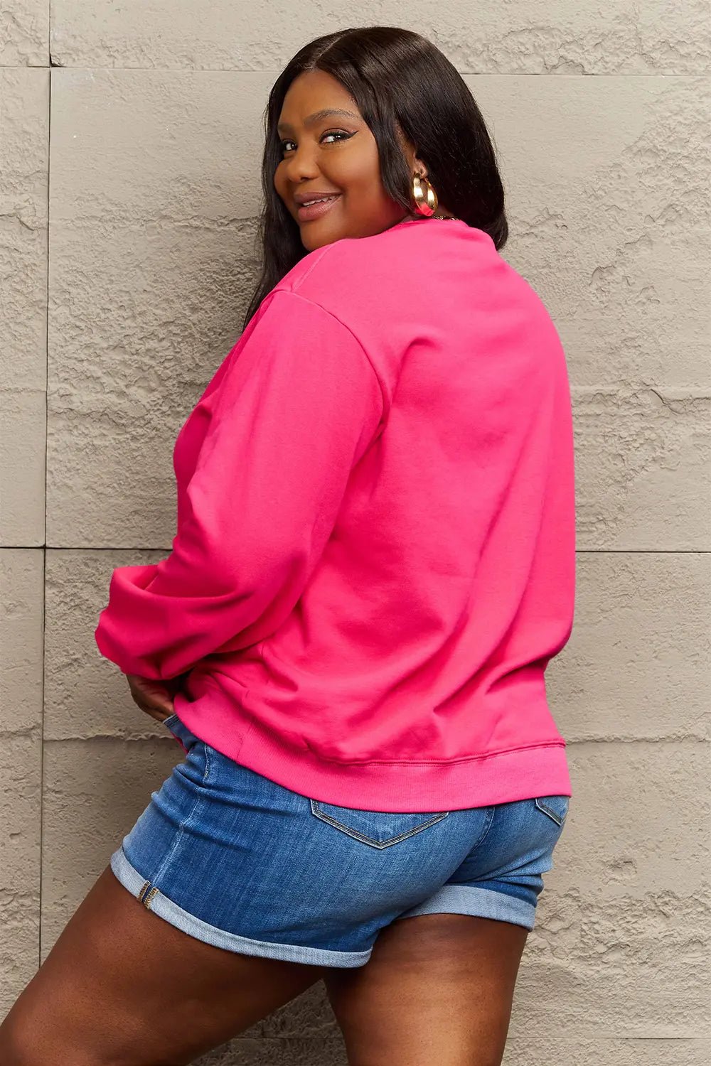 Simply Love Full Size Graphic Long Sleeve Sweatshirt - Lookzlike