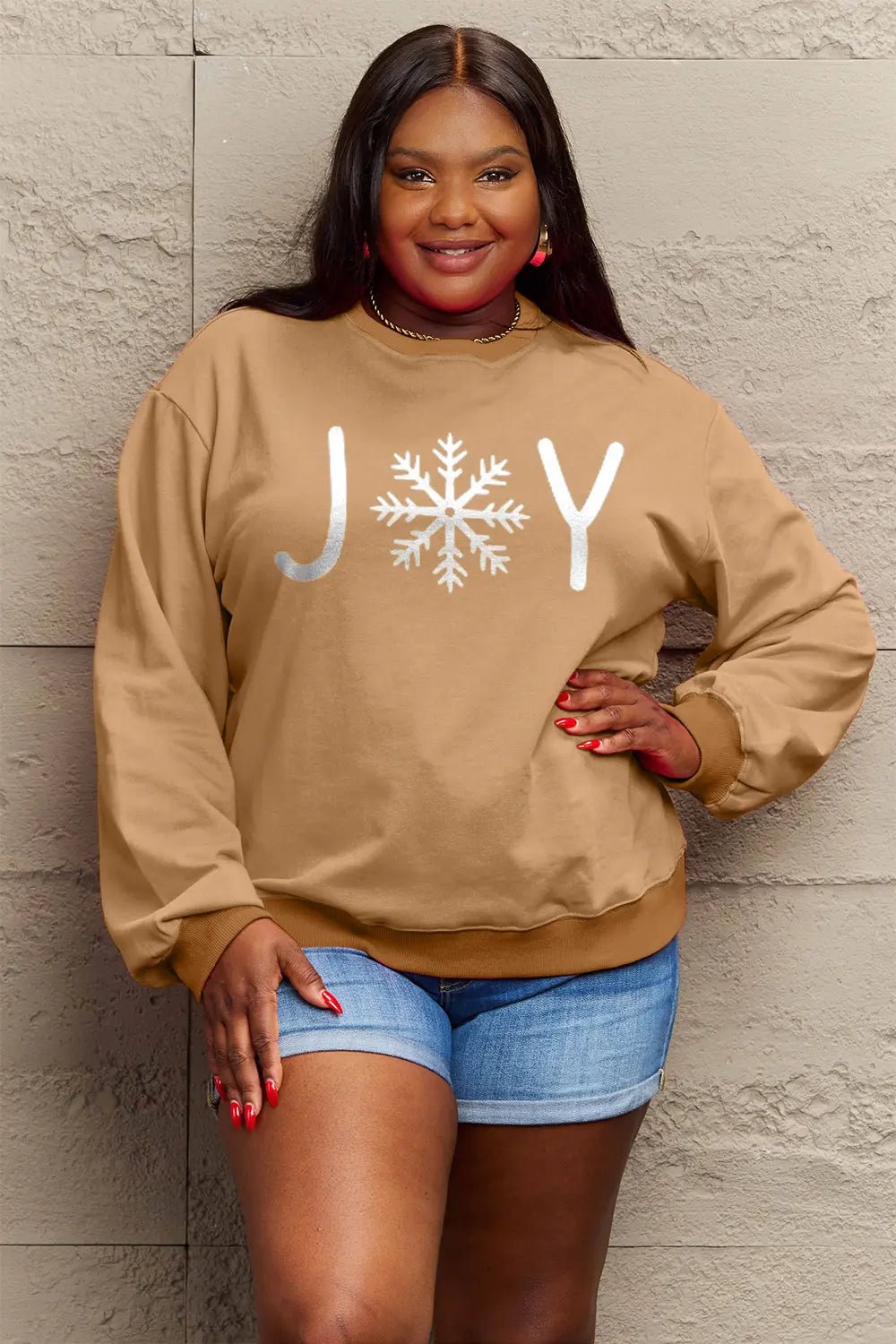 Simply Love Full Size Graphic Long Sleeve Sweatshirt - Lookzlike