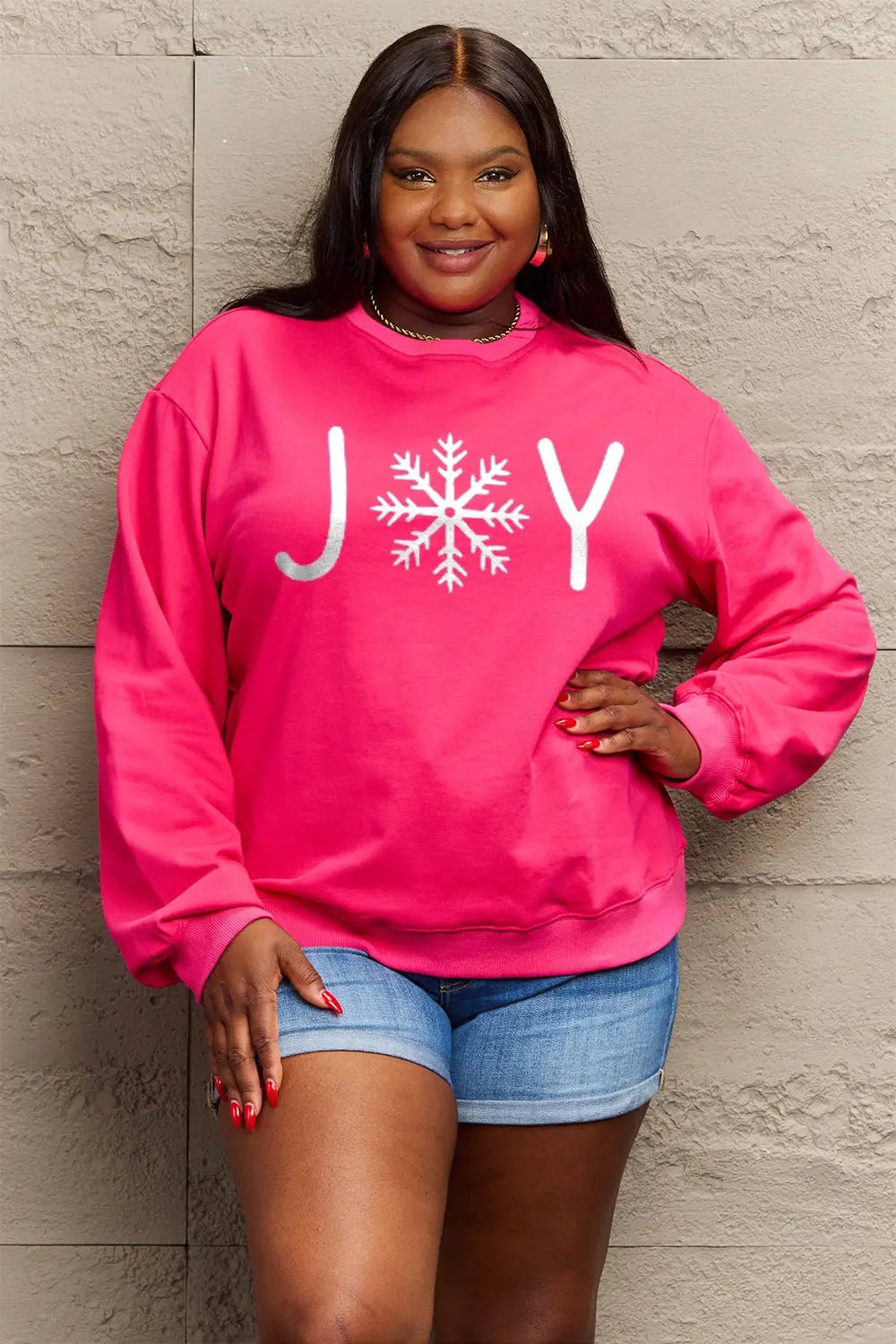 Simply Love Full Size Graphic Long Sleeve Sweatshirt - Lookzlike