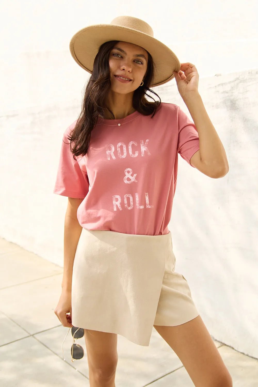 Simply Love Full Size ROCK & ROLL Short Sleeve T-Shirt - Lookzlike