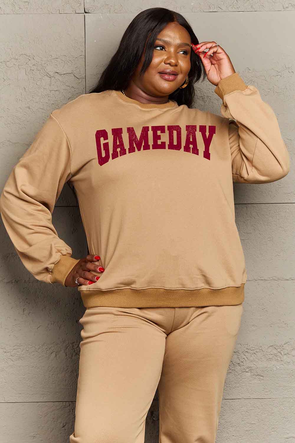 Simply Love Simply Love Full Size GAMEDAY Graphic Sweatshirt - Lookzlike