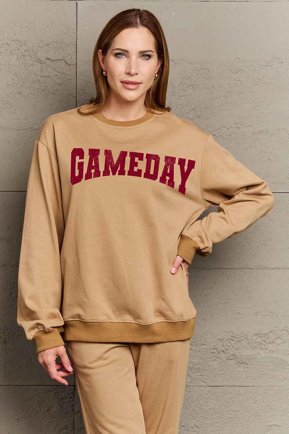 Simply Love Simply Love Full Size GAMEDAY Graphic Sweatshirt - Lookzlike