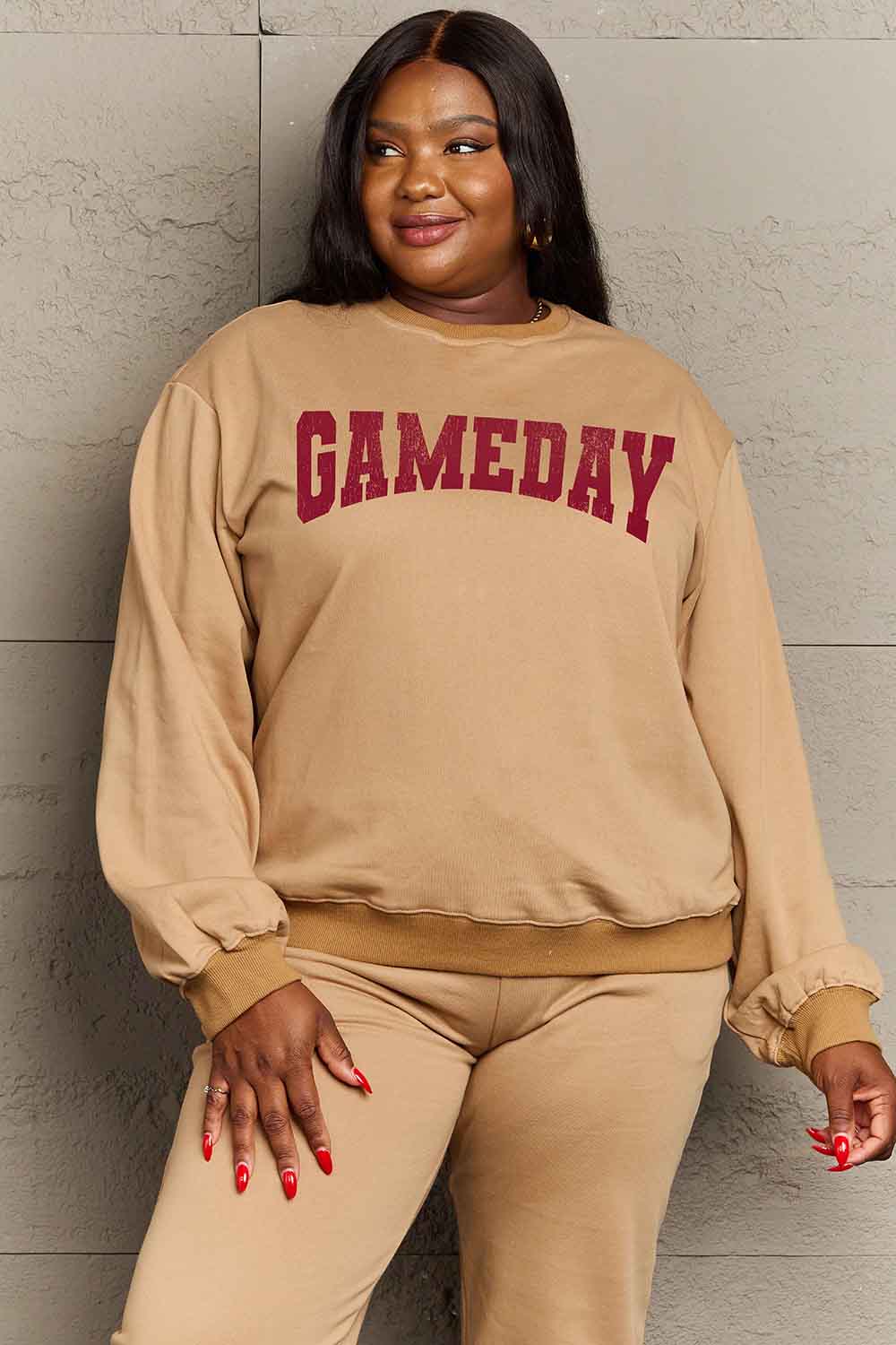 Simply Love Simply Love Full Size GAMEDAY Graphic Sweatshirt - Lookzlike