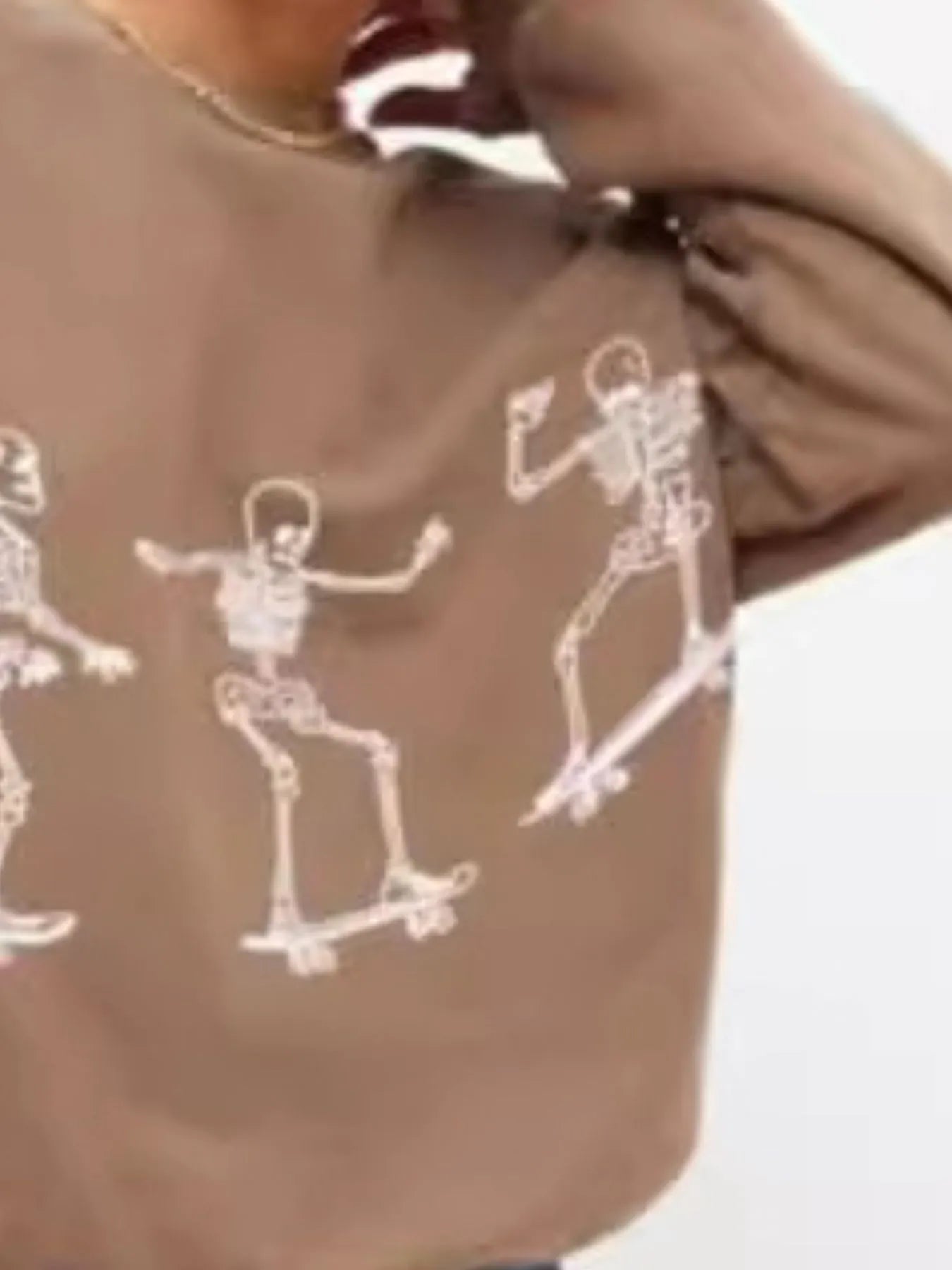 Skeleton Graphic Oversized Sweatshirt designed for comfort and style at Lookzlike