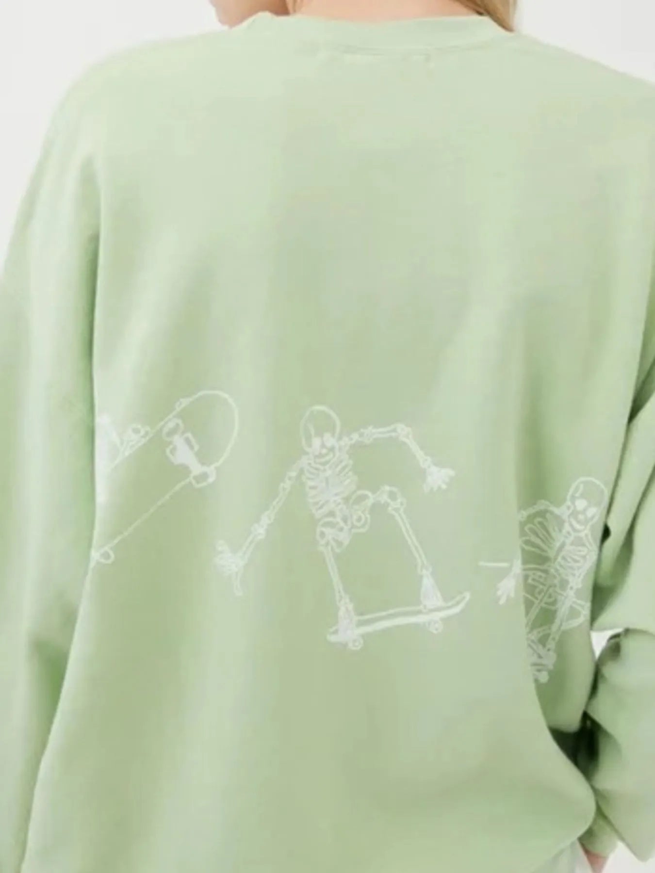 Skeleton Graphic Oversized Sweatshirt designed for comfort and style at Lookzlike