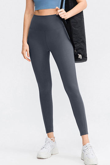 Slim Fit Wide Waistband Long Sports Pants - Lookzlike