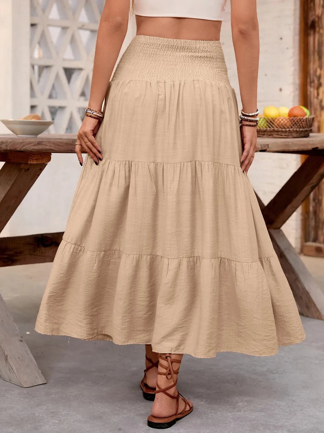 Smocked Tiered Skirt - Lookzlike