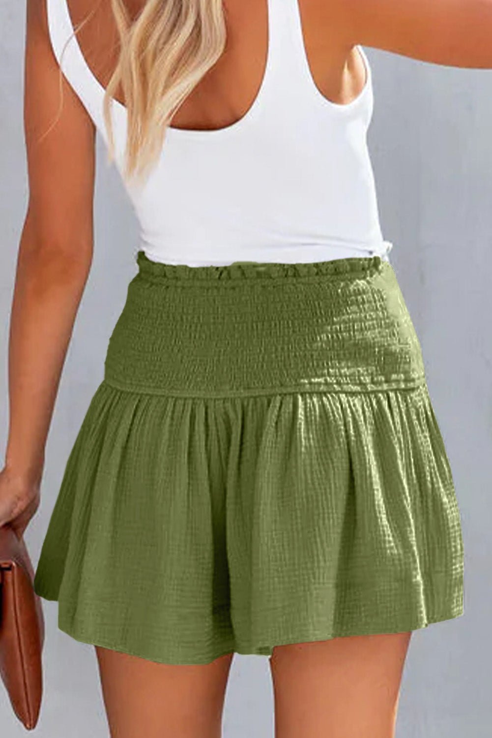 Smocked Waistband Shorts - Lookzlike