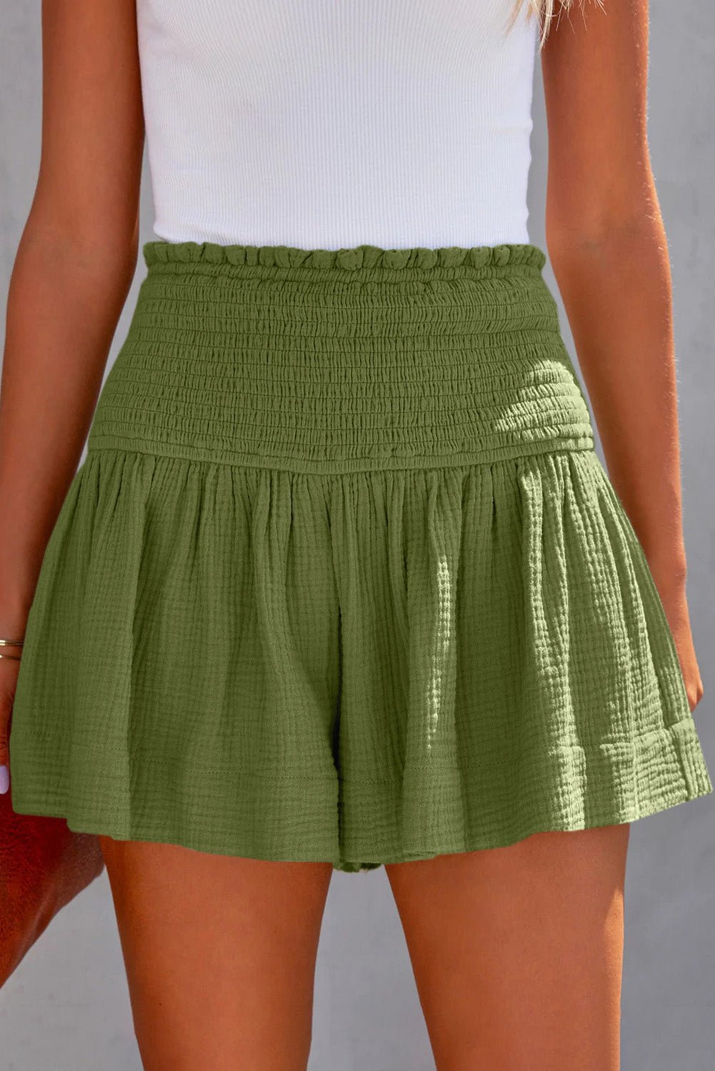 Smocked Waistband Shorts - Lookzlike