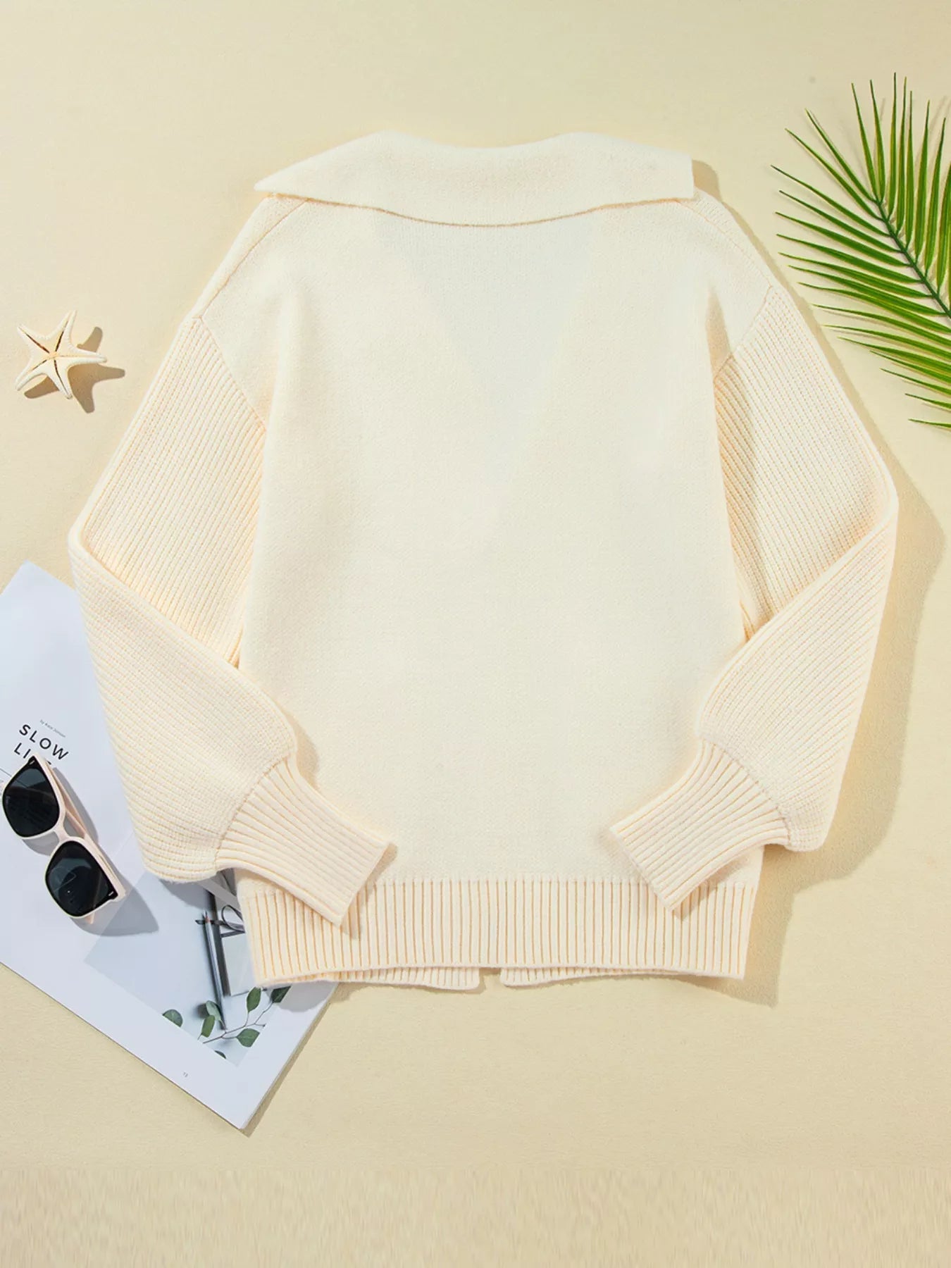 Solid Color Knit Lapel Collar Single Button Sweater Cardigan designed for comfort and style at Lookzlike