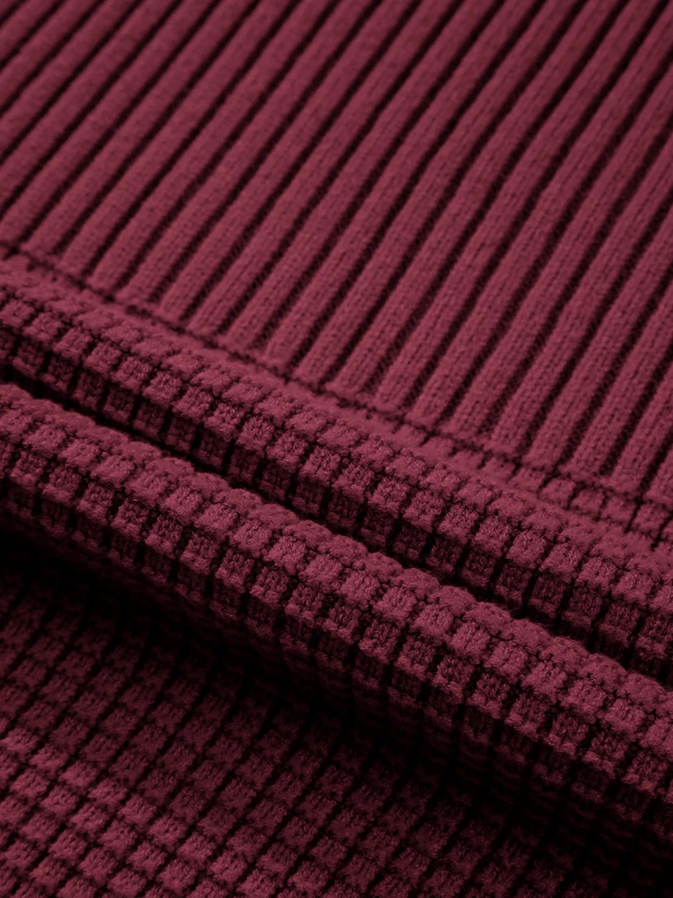 Solid Color Mixed Textured Knitted Crew Neck Sweater designed for comfort and style at Lookzlike