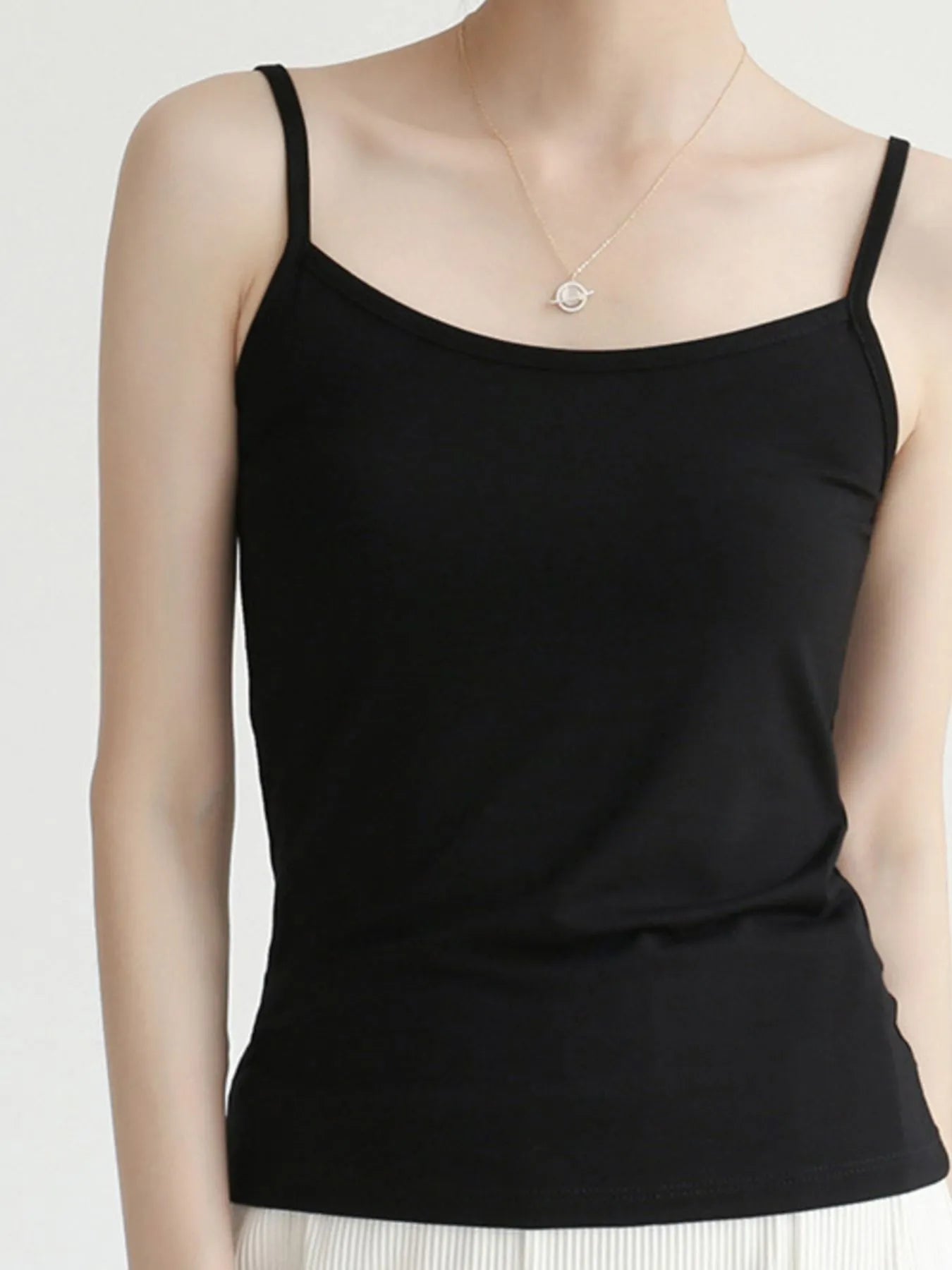 Solid Color Scoop Neck Cami - Lookzlike