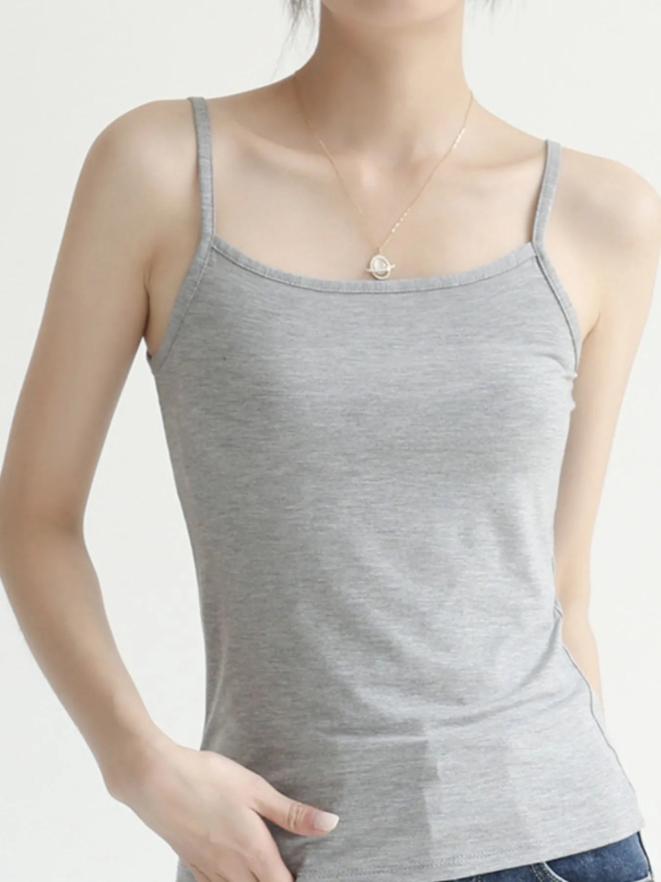 Solid Color Scoop Neck Cami - Lookzlike