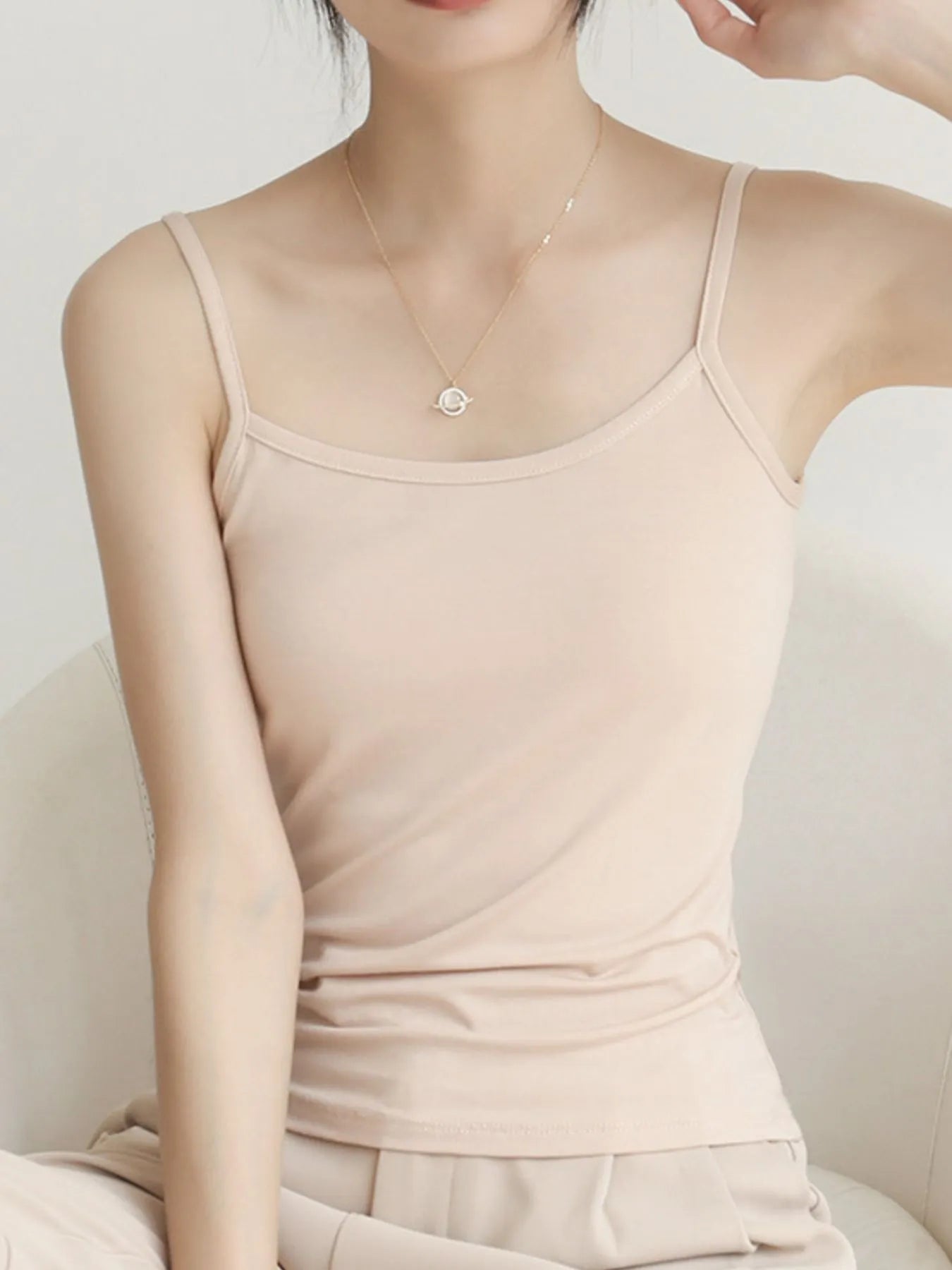 Solid Color Scoop Neck Cami - Lookzlike