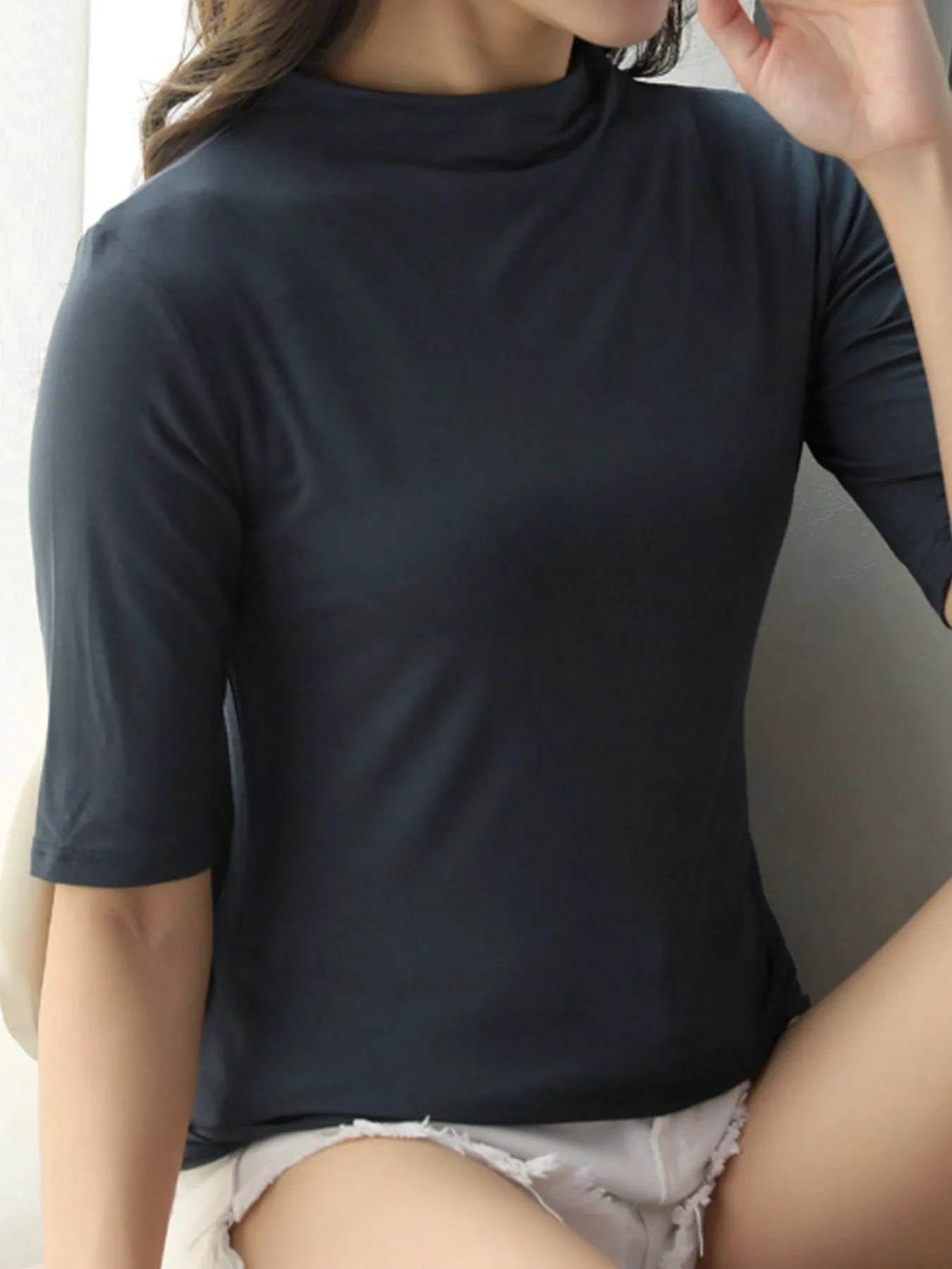 Solid Color Short Sleeve T-Shirt - Lookzlike