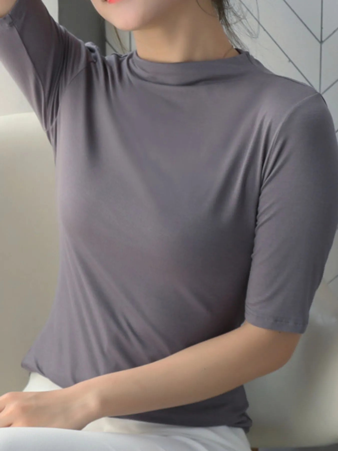 Solid Color Short Sleeve T-Shirt - Lookzlike
