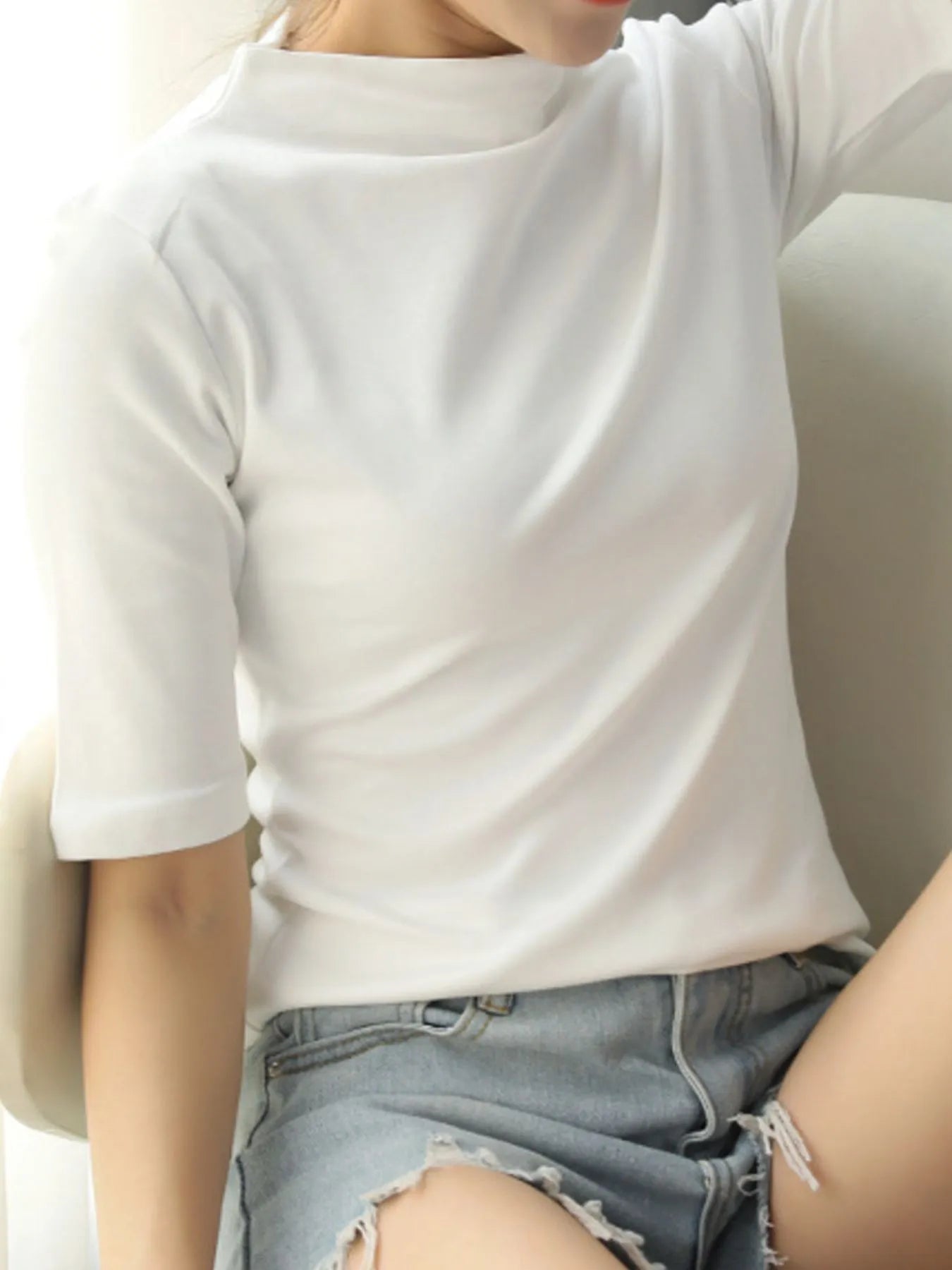 Solid Color Short Sleeve T-Shirt - Lookzlike