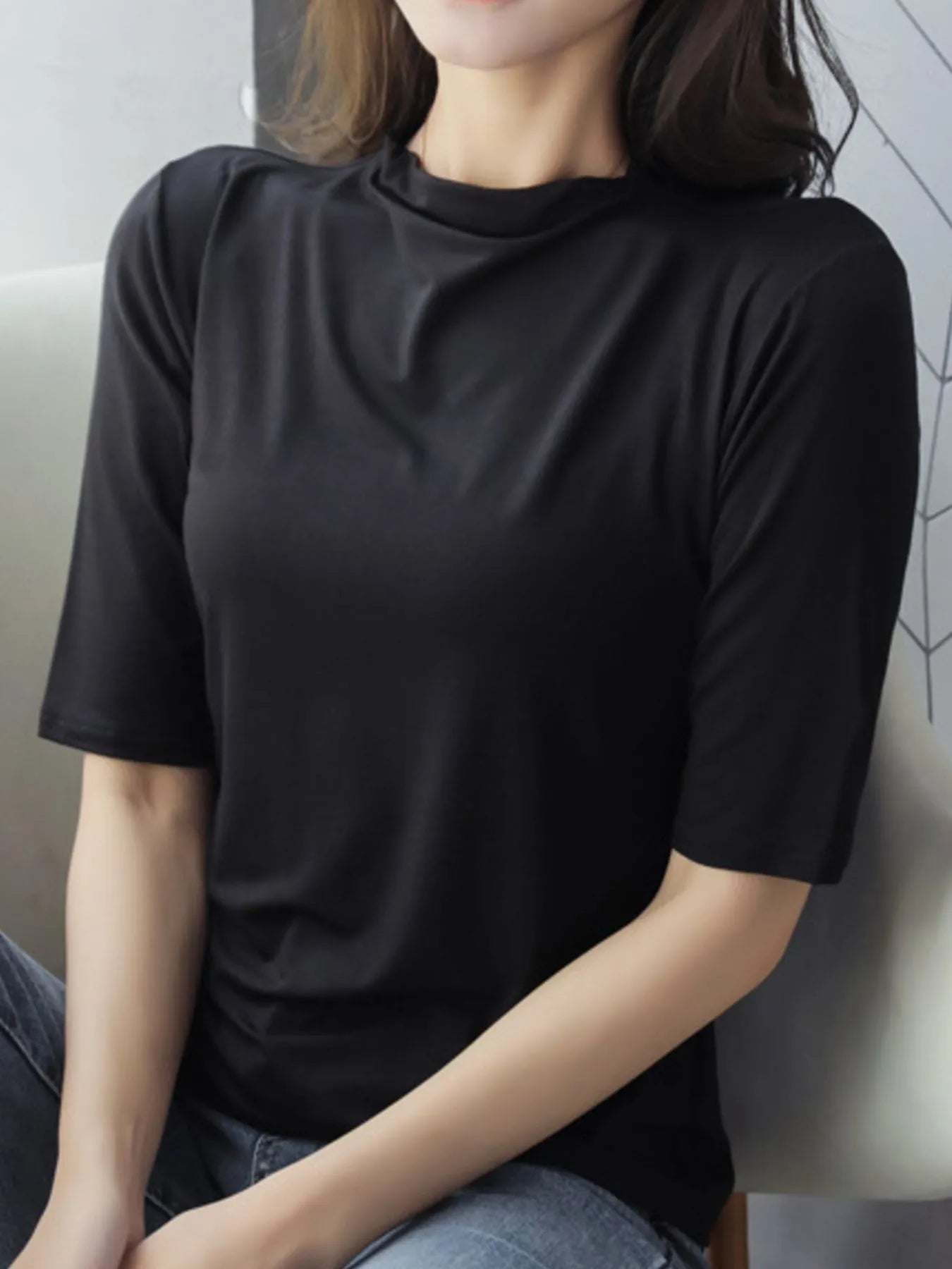 Solid Color Short Sleeve T-Shirt - Lookzlike