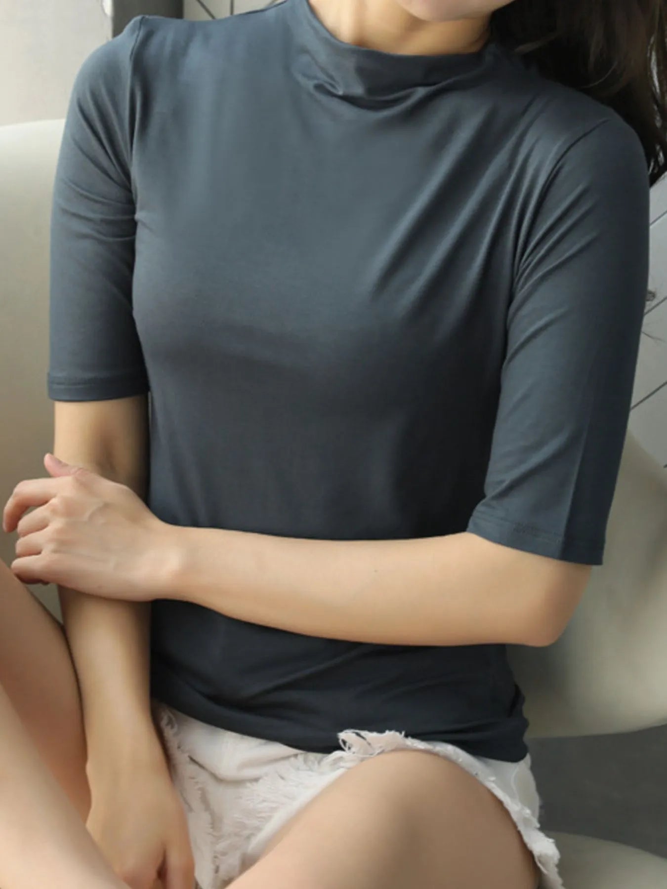 Solid Color Short Sleeve T-Shirt - Lookzlike