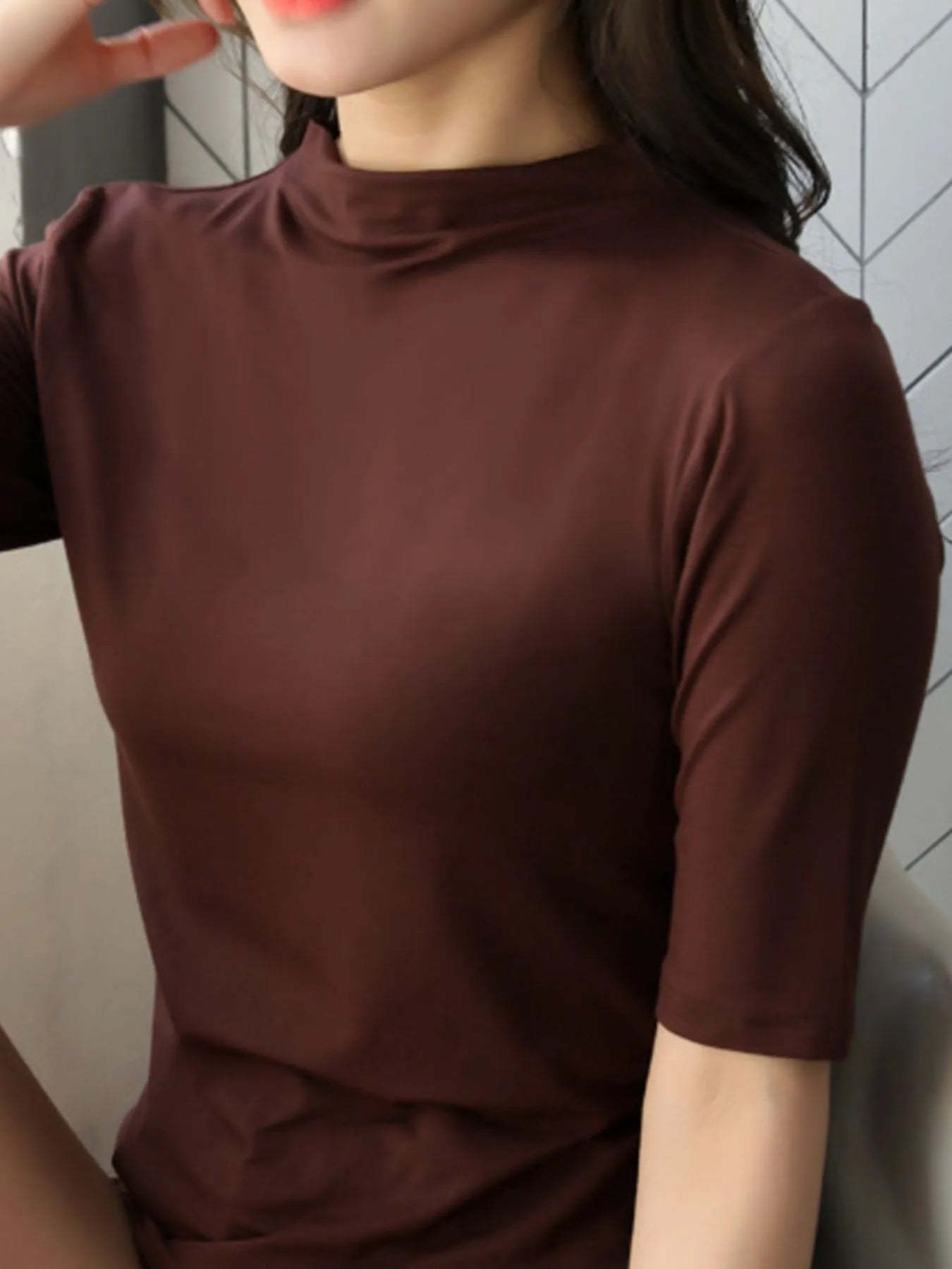 Solid Color Short Sleeve T-Shirt - Lookzlike