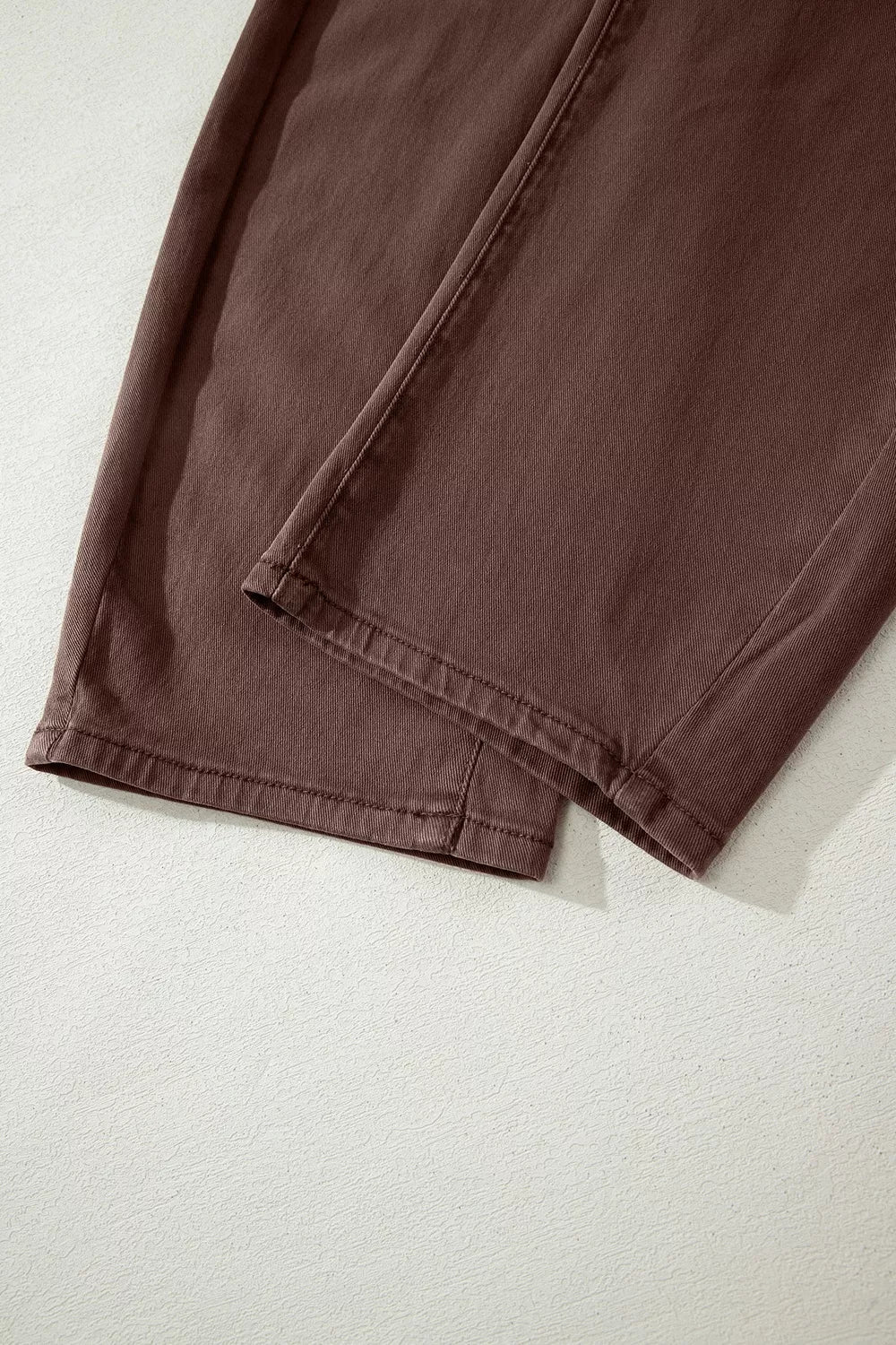 Solid Color Square Patch Pocket Ankle-length Barrel Jeans designed for comfort and style at Lookzlike