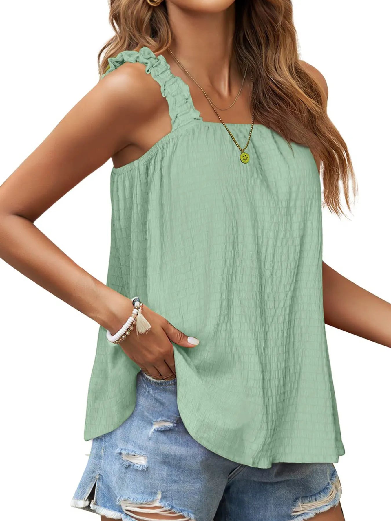 Square Neck Tank Top - Lookzlike