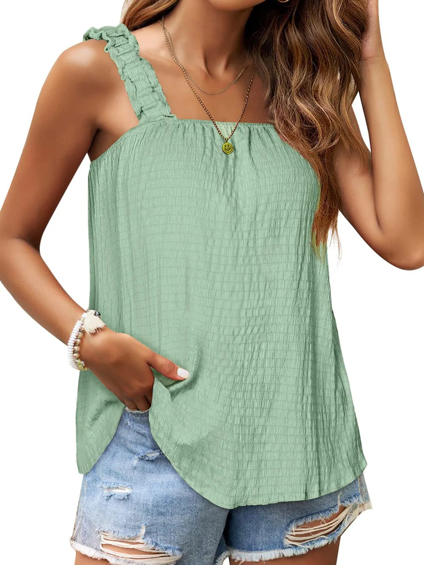 Square Neck Tank Top - Lookzlike