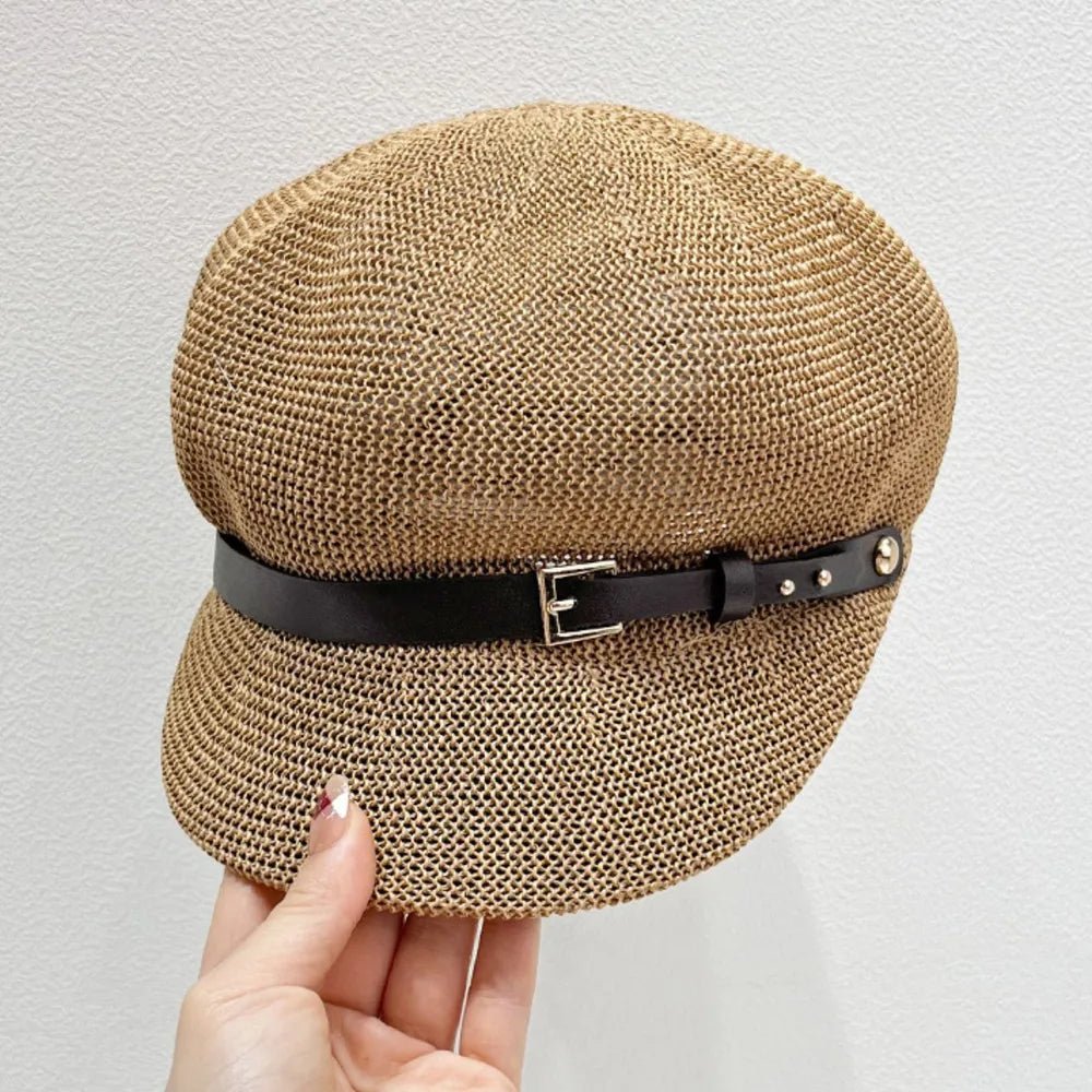 Straw Woven Buckle Hat - Lookzlike