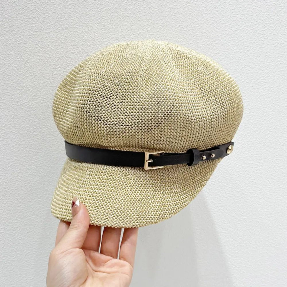 Straw Woven Buckle Hat - Lookzlike