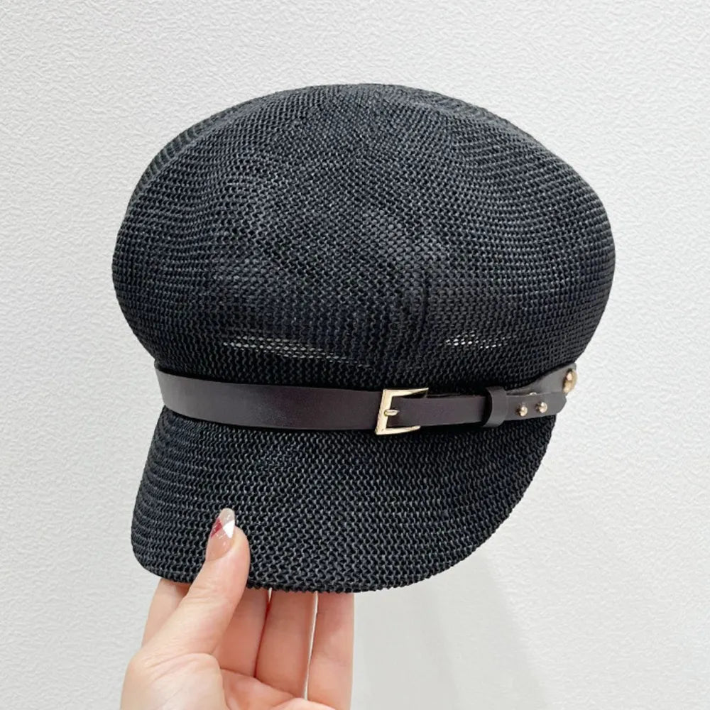 Straw Woven Buckle Hat - Lookzlike