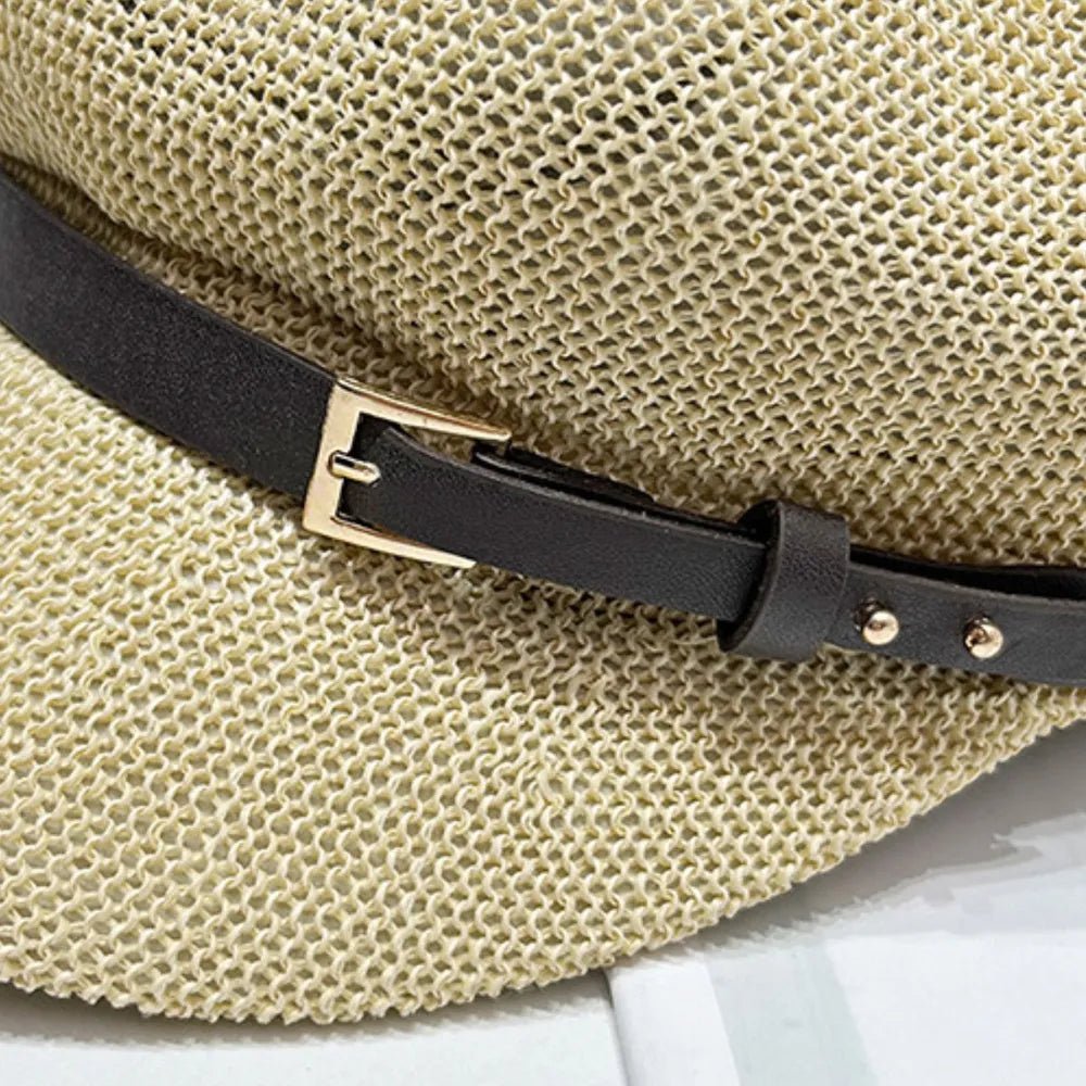 Straw Woven Buckle Hat - Lookzlike