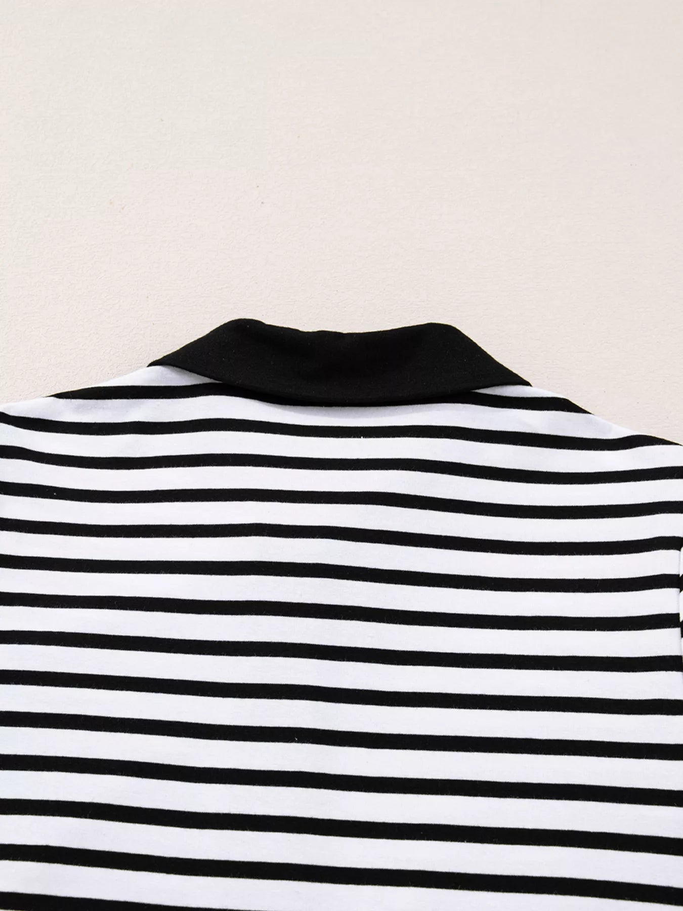 Stripe Buttoned Front Collared Long Sleeve T Shirt Dress with Pockets designed for comfort and style at Lookzlike