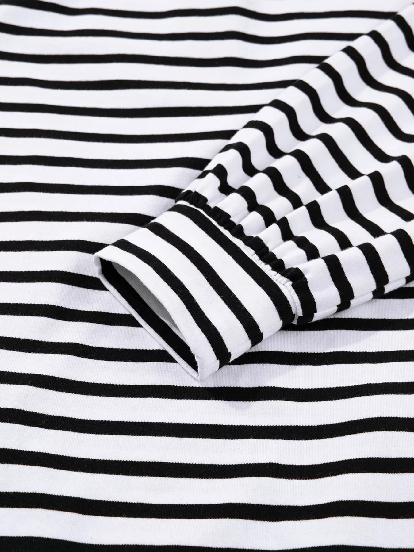 Stripe Buttoned Front Collared Long Sleeve T Shirt Dress with Pockets designed for comfort and style at Lookzlike