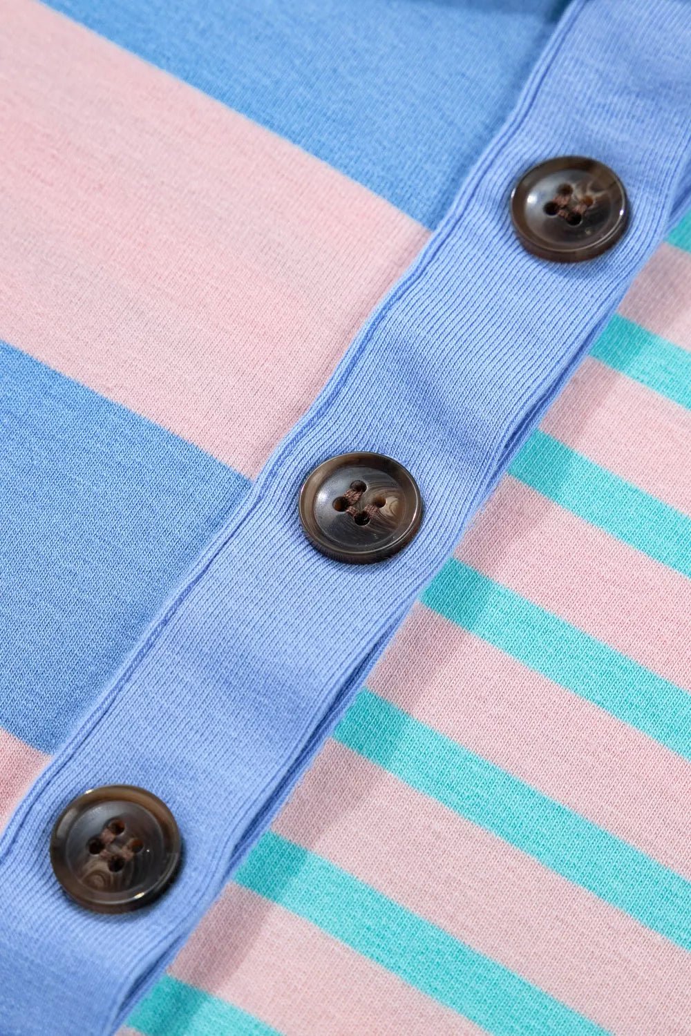 Stripe Exposed Seam Mixed Patchwork Loose Short Set designed for comfort and style at Lookzlike
