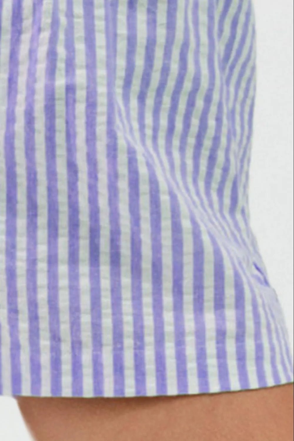 Striped Elastic Waist Shorts - Lookzlike