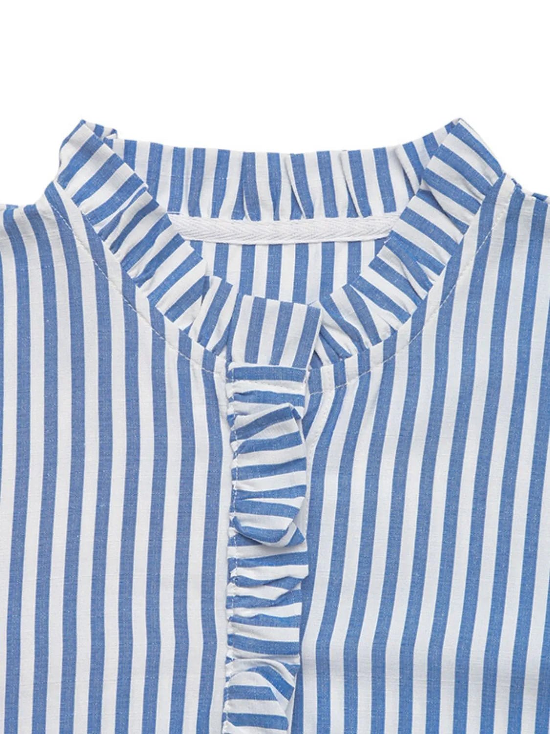 Striped Half Sleeve Mini Shirt Dress - Lookzlike