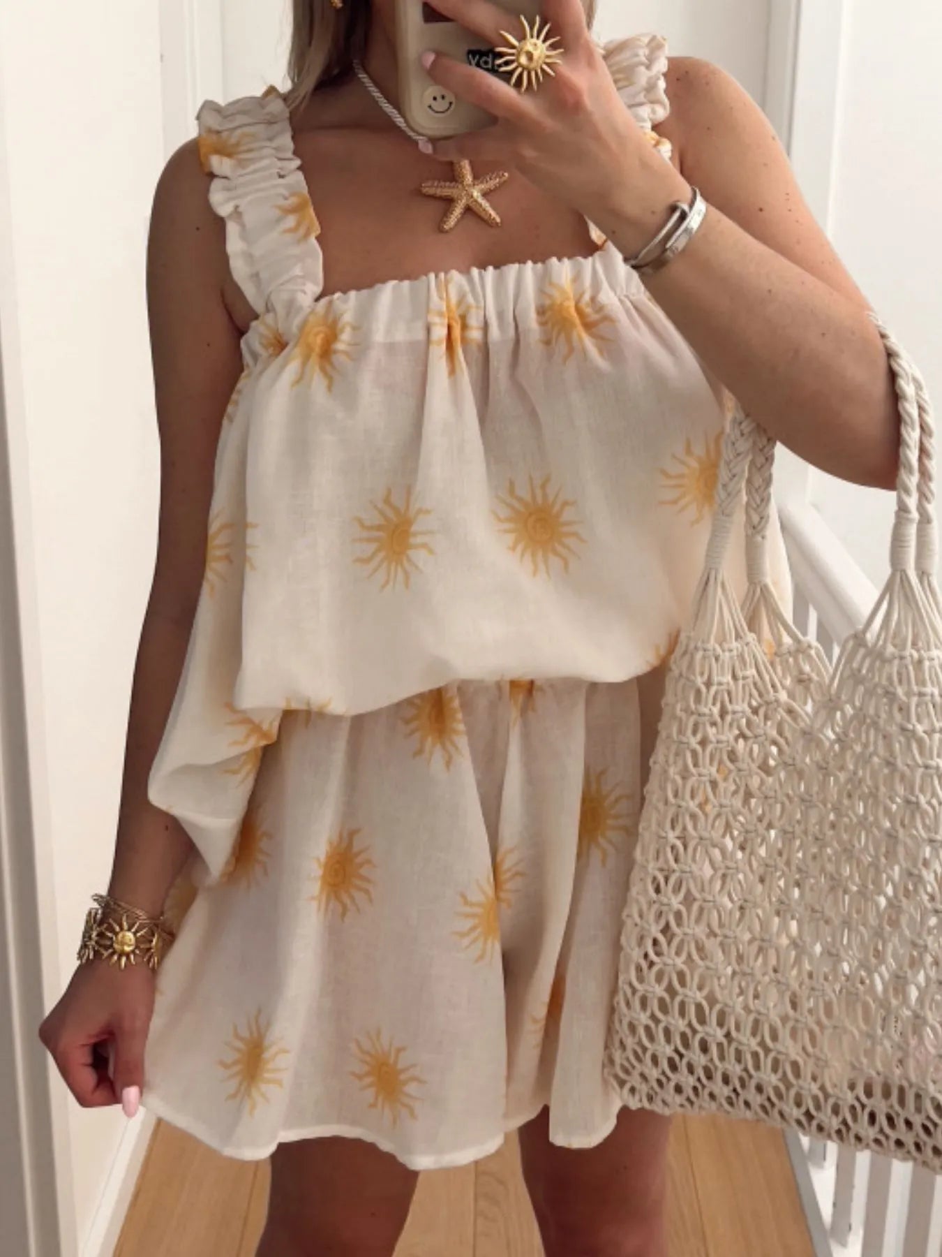 Striped Heart Cami Top and Shorts Set designed for comfort and style at Lookzlike