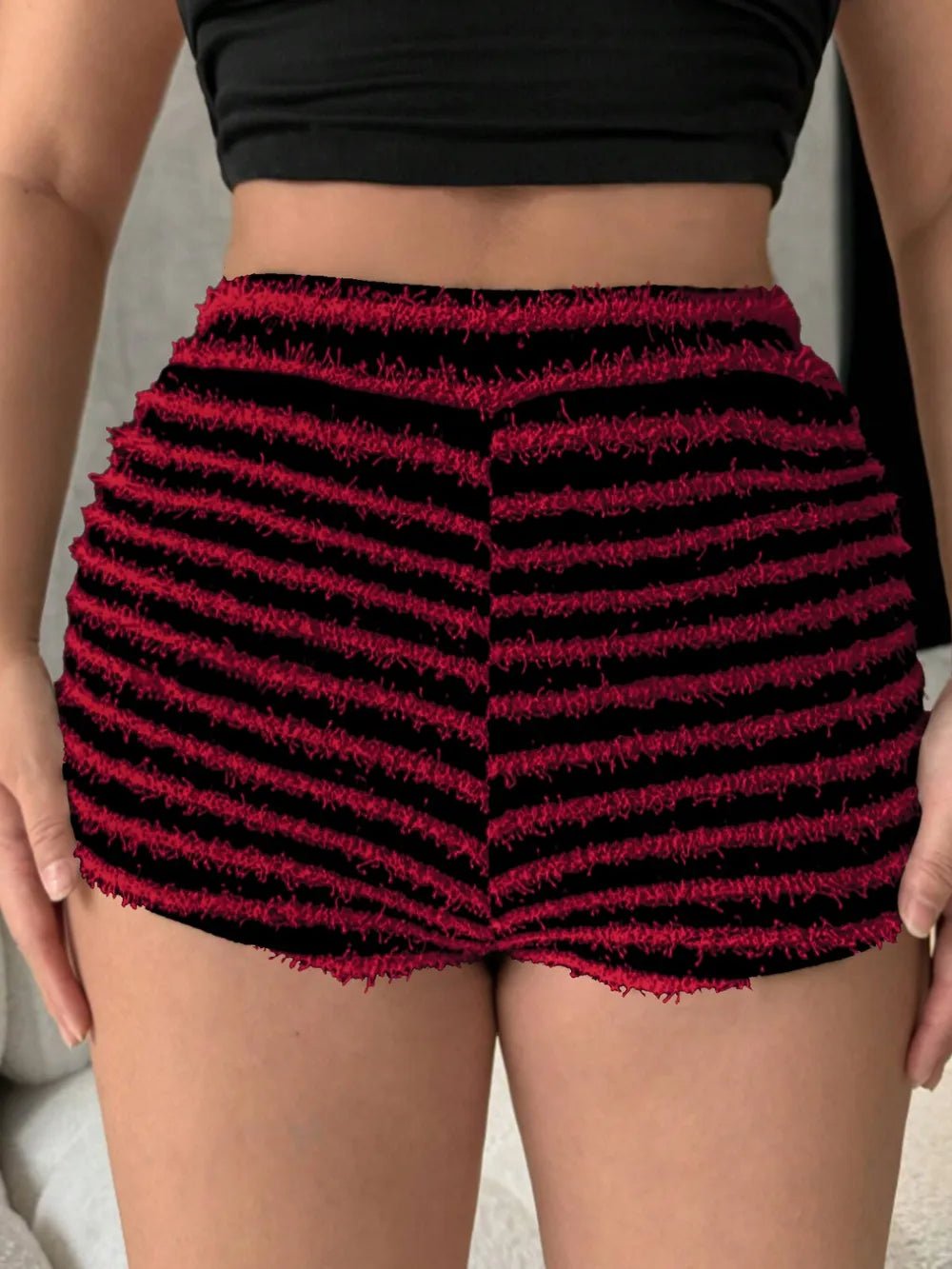 Striped High Waist Shorts - Lookzlike